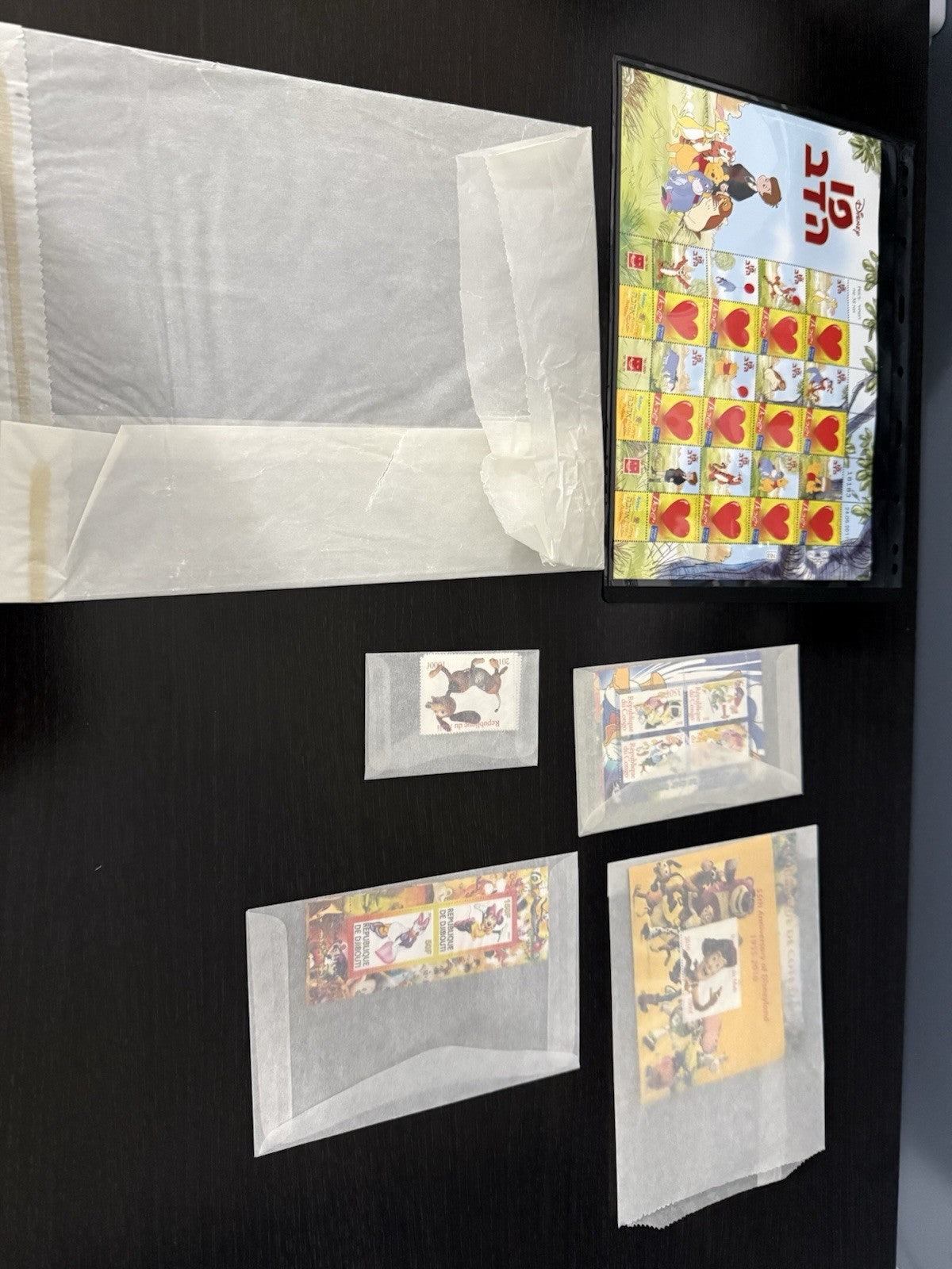 Disney Pixar Stamp Sheet Lot Toy Story Cars Israel Pooh Mickey Congo Mali MNH