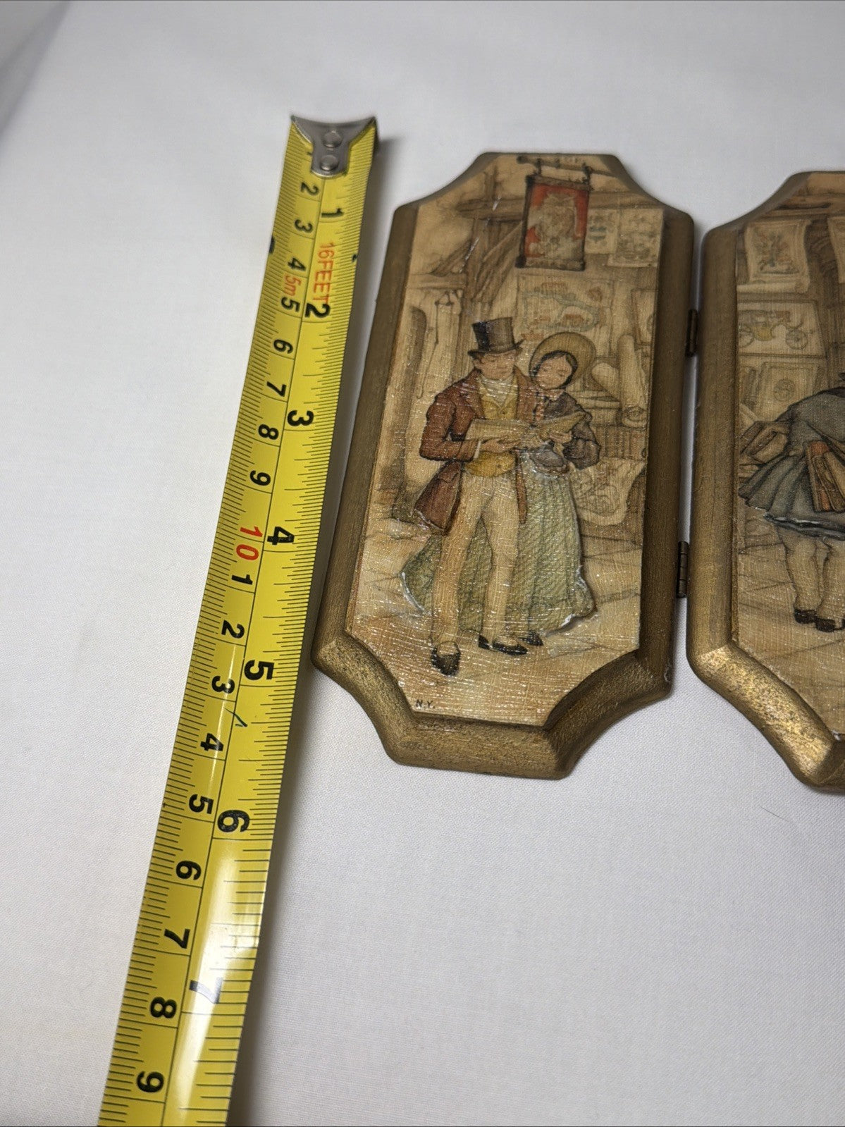 Vintage Anton Pieck Wooden Plaques 3D Decoupage Set New York