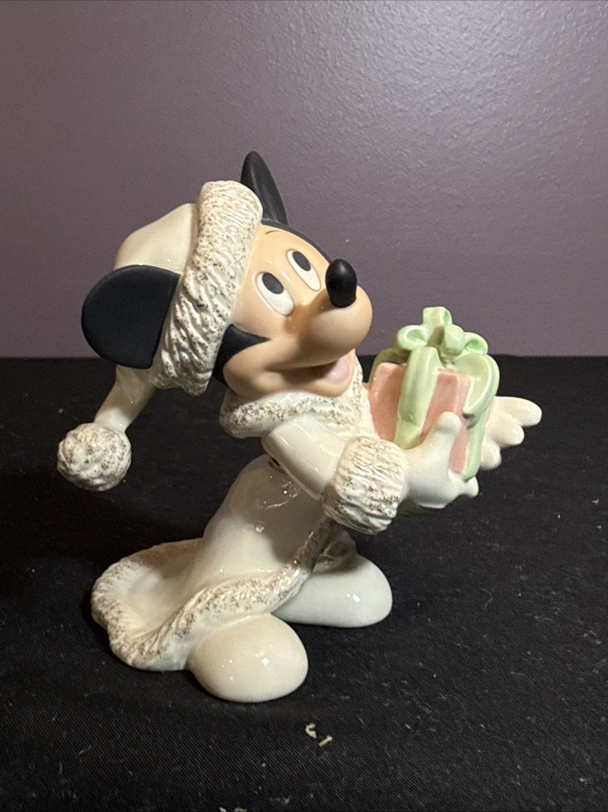 Lenox Disney Figurines Set Mickey Minnie Pluto Holiday 24K Gold No Box No COA