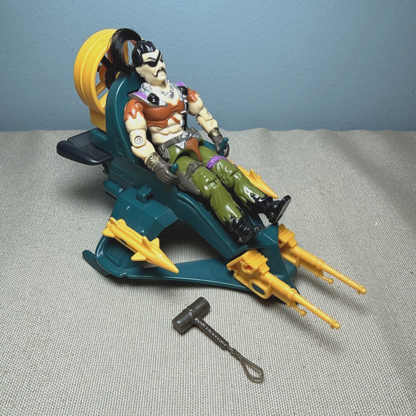 Vintage 1987 GI Joe Dreadnok Zanzibar Air Skiff Hasbro ARAH Incomplete Figure