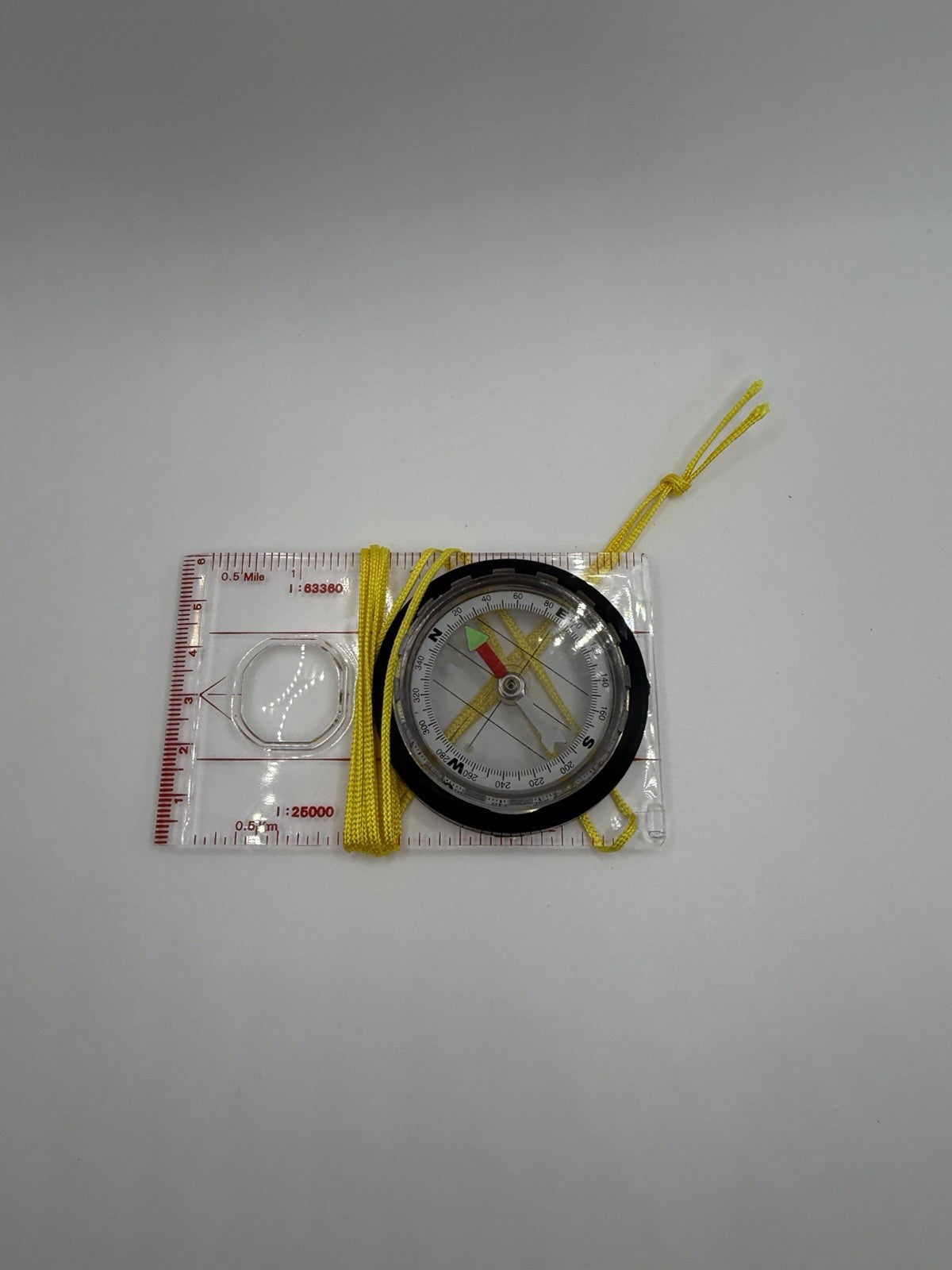 Scouting Scale Baseplate Compass Lanyard Magnifier Hiking Navigation Tool Gear