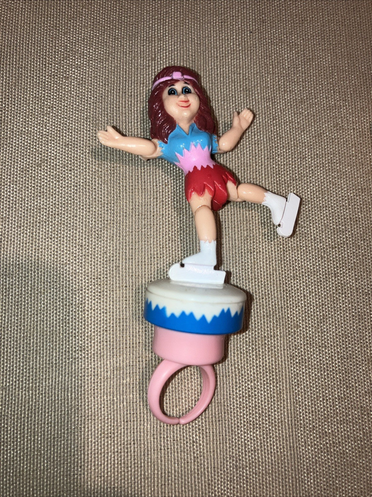 Vintage Ice Maidens PVC Figure Lot Of 2 Skaters Magnets Work