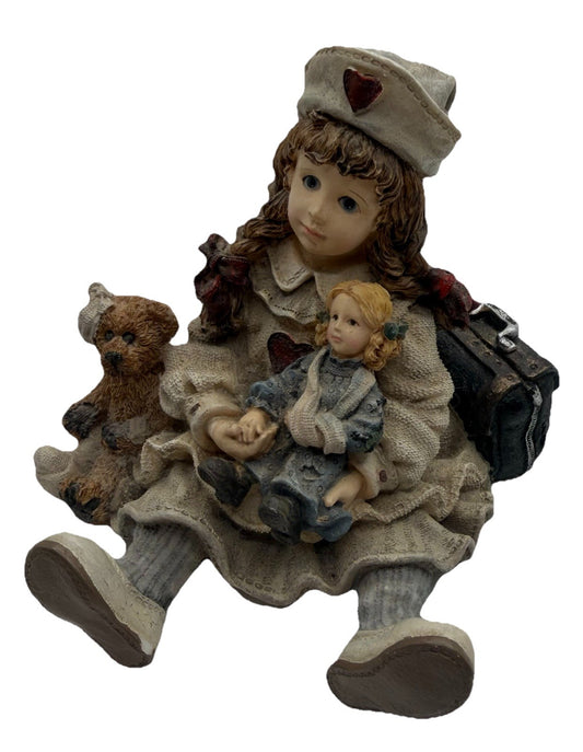 Yesterdays’ Child Nurse Bear Figurine 1995 Katherine Amanda Edmund 2118 Vintage