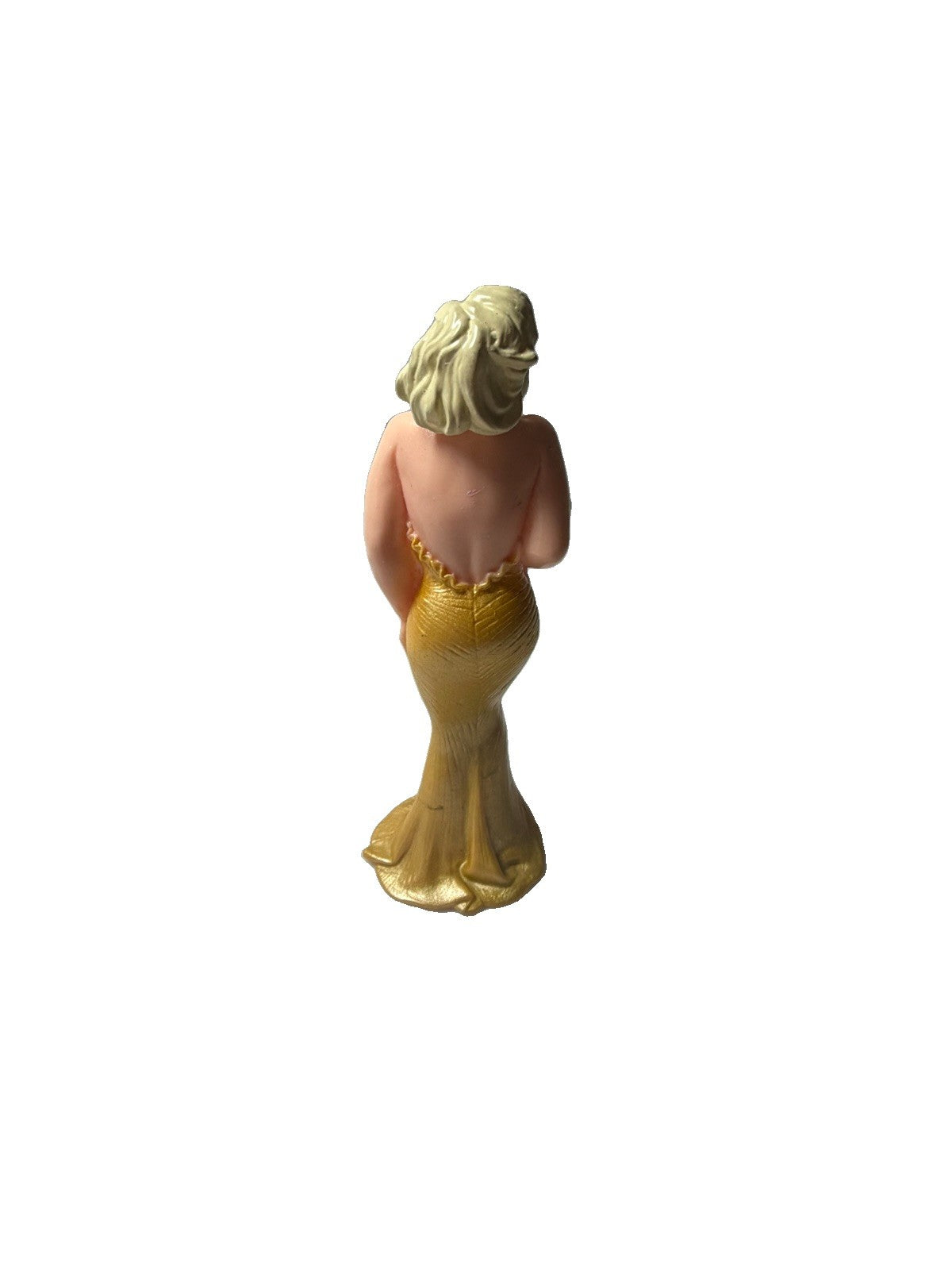 Vintage Marilyn Monroe Gold Dress PVC Figure Cake Topper 3.5"