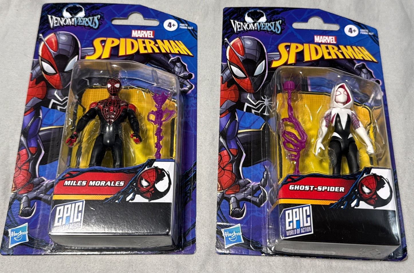 Spider-man Venom Verses Lot Of 2 Figures Miles Morales Ghost-Spider New In Box