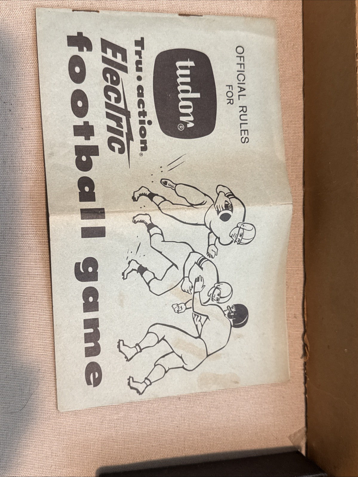 Vintage Tudor Tru Action Electric Football Game Model 500 Tested Working 1960s