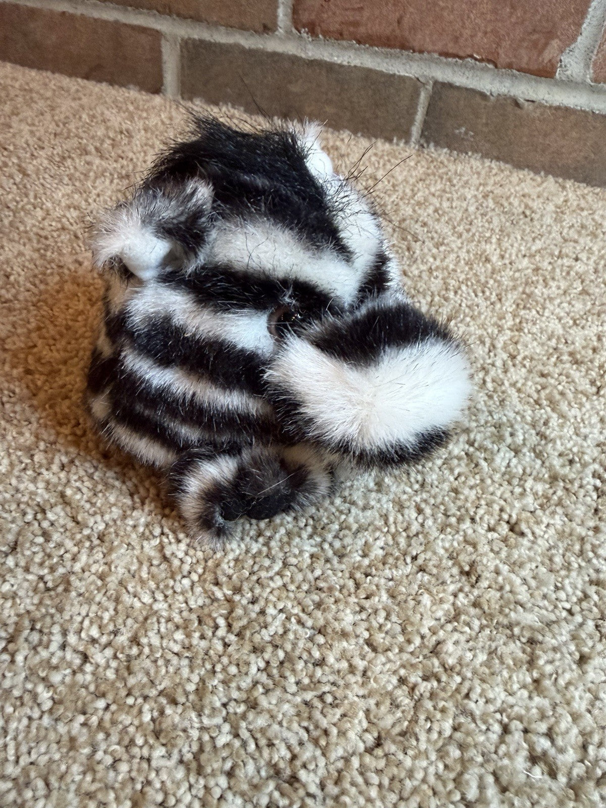 Vintage 1997 Swibco Puffkins Zack Zebra 5 Inch Plush Stuffed Animal With Tag NWT