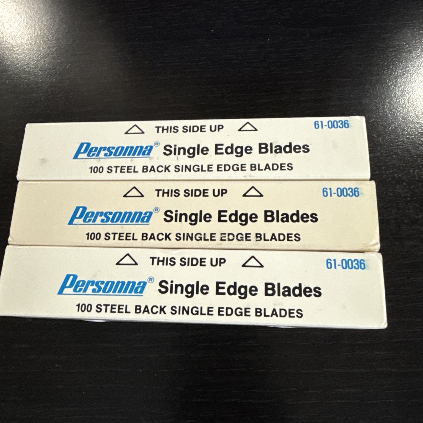 Personna 61-0036 Single Edge Blades .009 STEEL BACK 3 Pack 300 Count