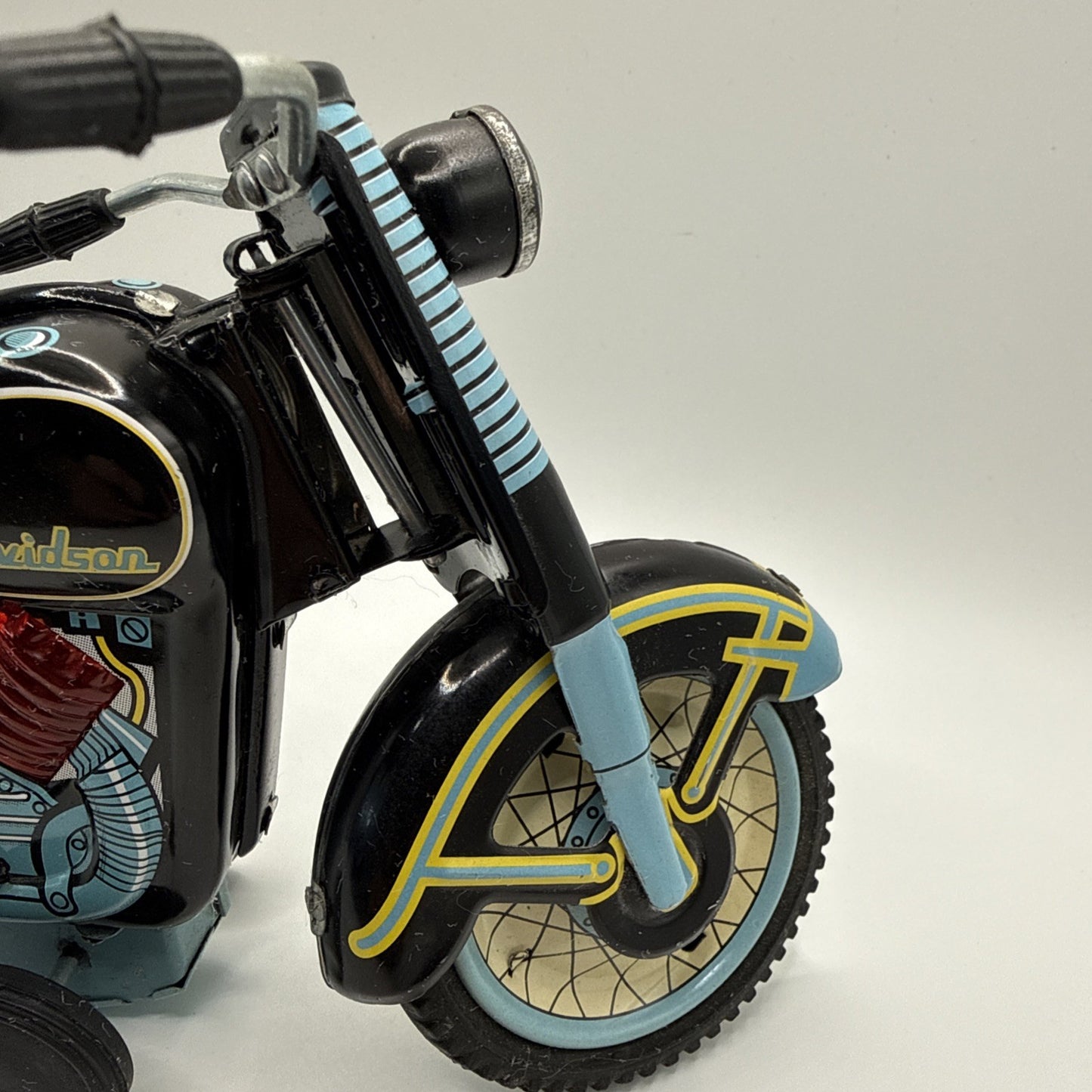 1958 Harley Davidson Motorcycle Friction Toy Vintage Style Yr 2000 Reproduction