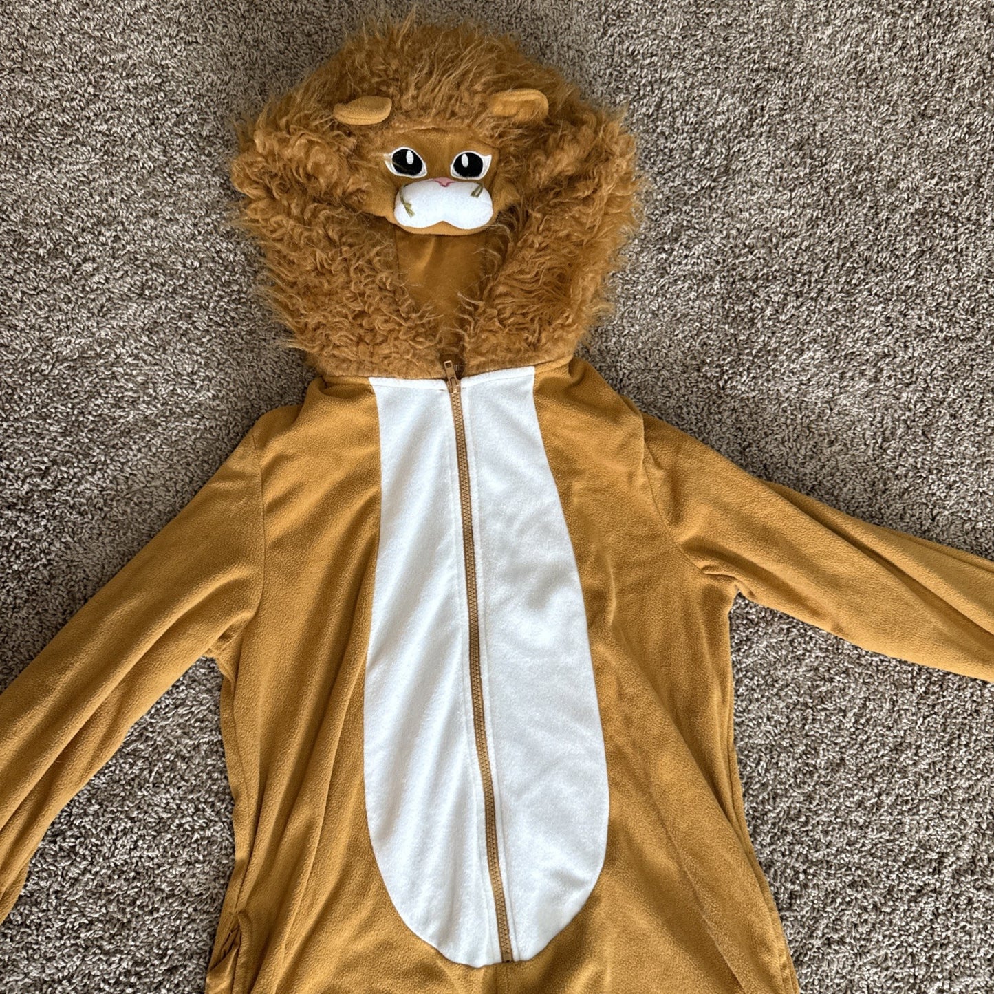 Lion Pajamas Plush Hooded Jumpsuit Xhilaration Costume Sleepwear Size Small