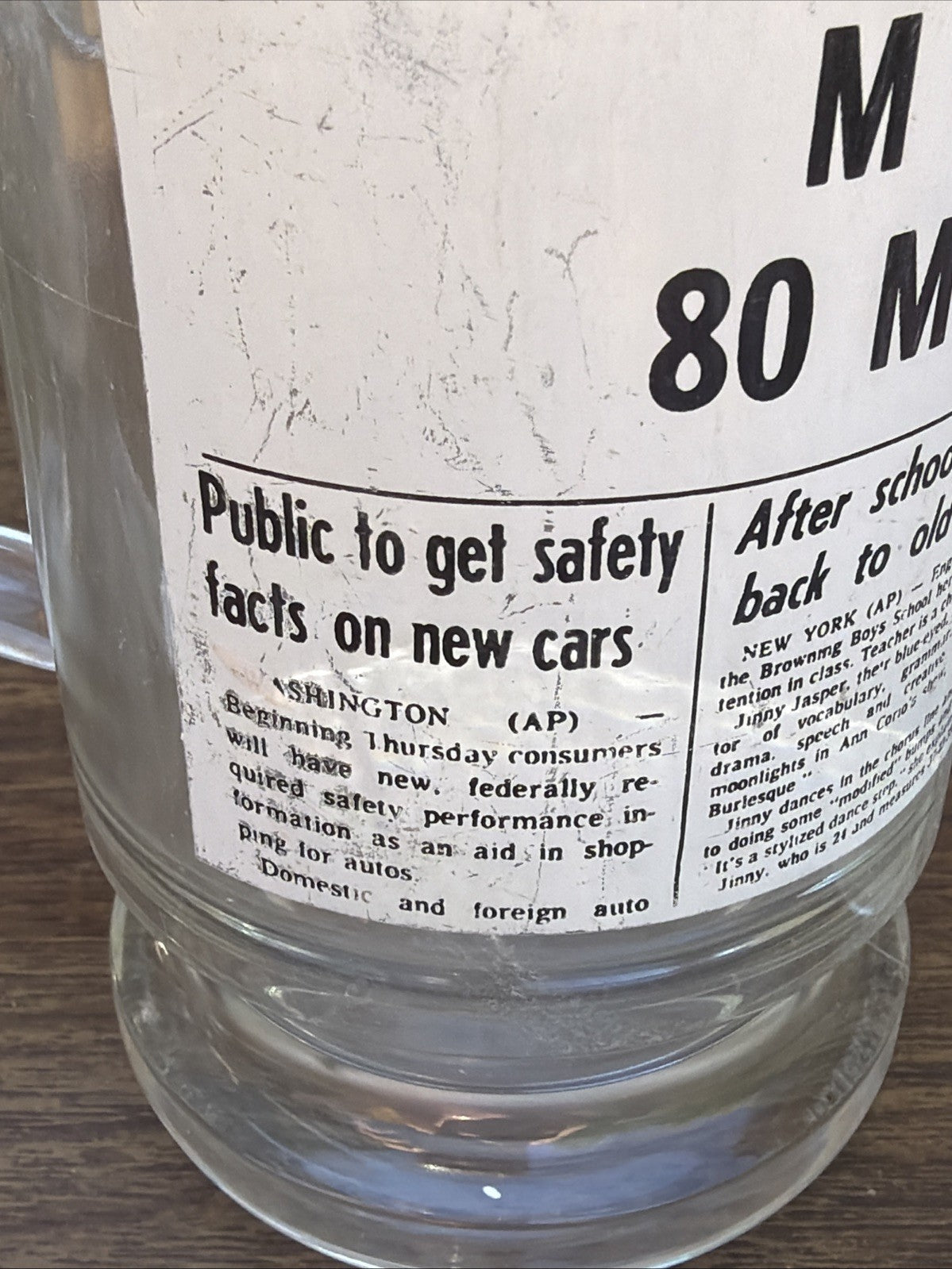 Vintage Star Gazette Heavy Glass Mug Set MCC Hits First 80 Million Lot 2