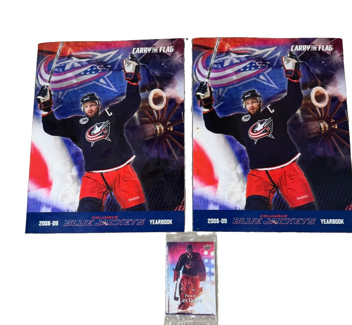Vintage 2008-2009 Columbus Blue Jackets NHL Yearbooks Programs Hockey Cards Lot