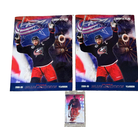 Vintage 2008-2009 Columbus Blue Jackets NHL Yearbooks Programs Hockey Cards Lot