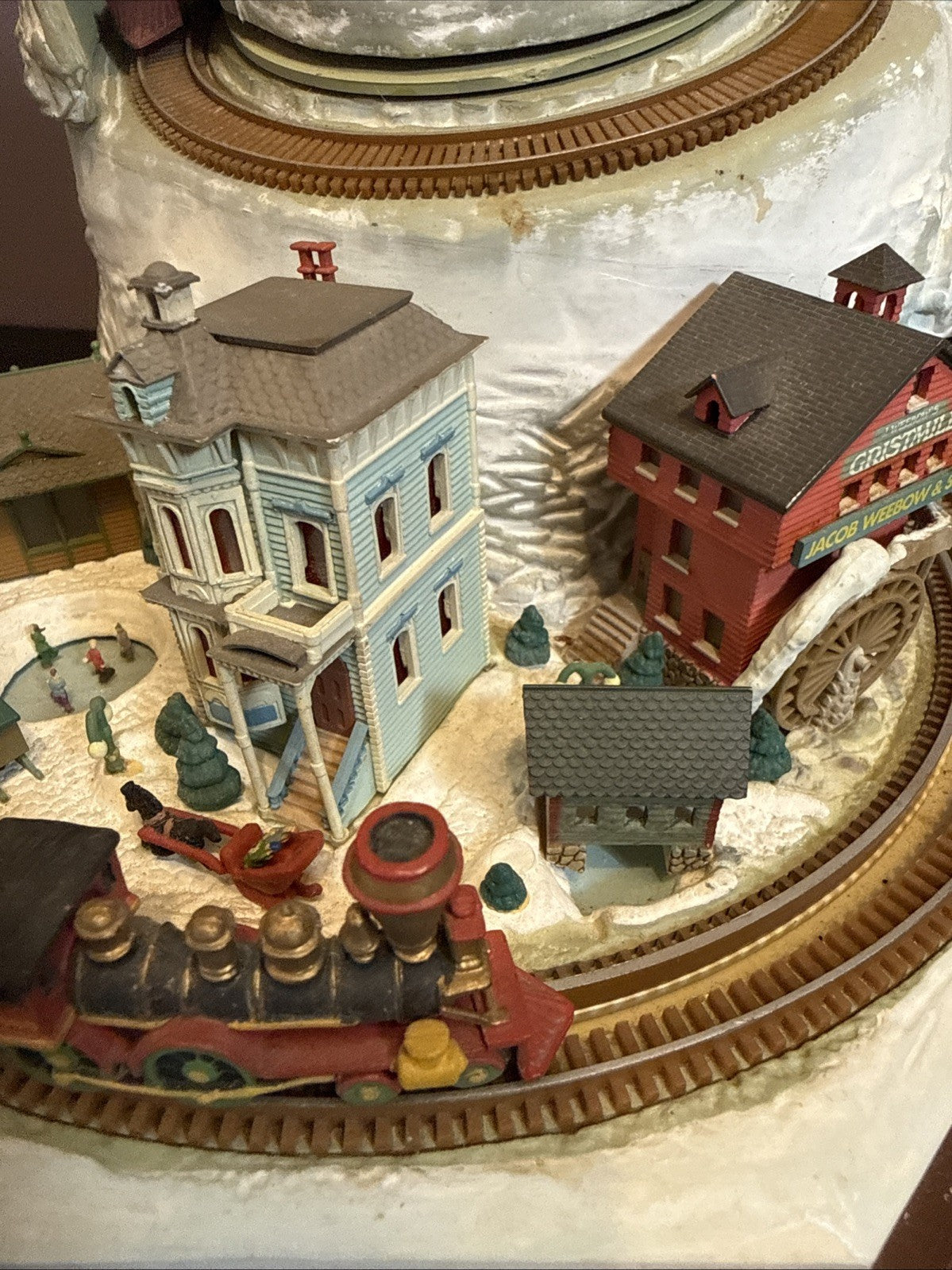 Enesco Rock City Christmas Town Winter Wonderland Music Box Trains- Works