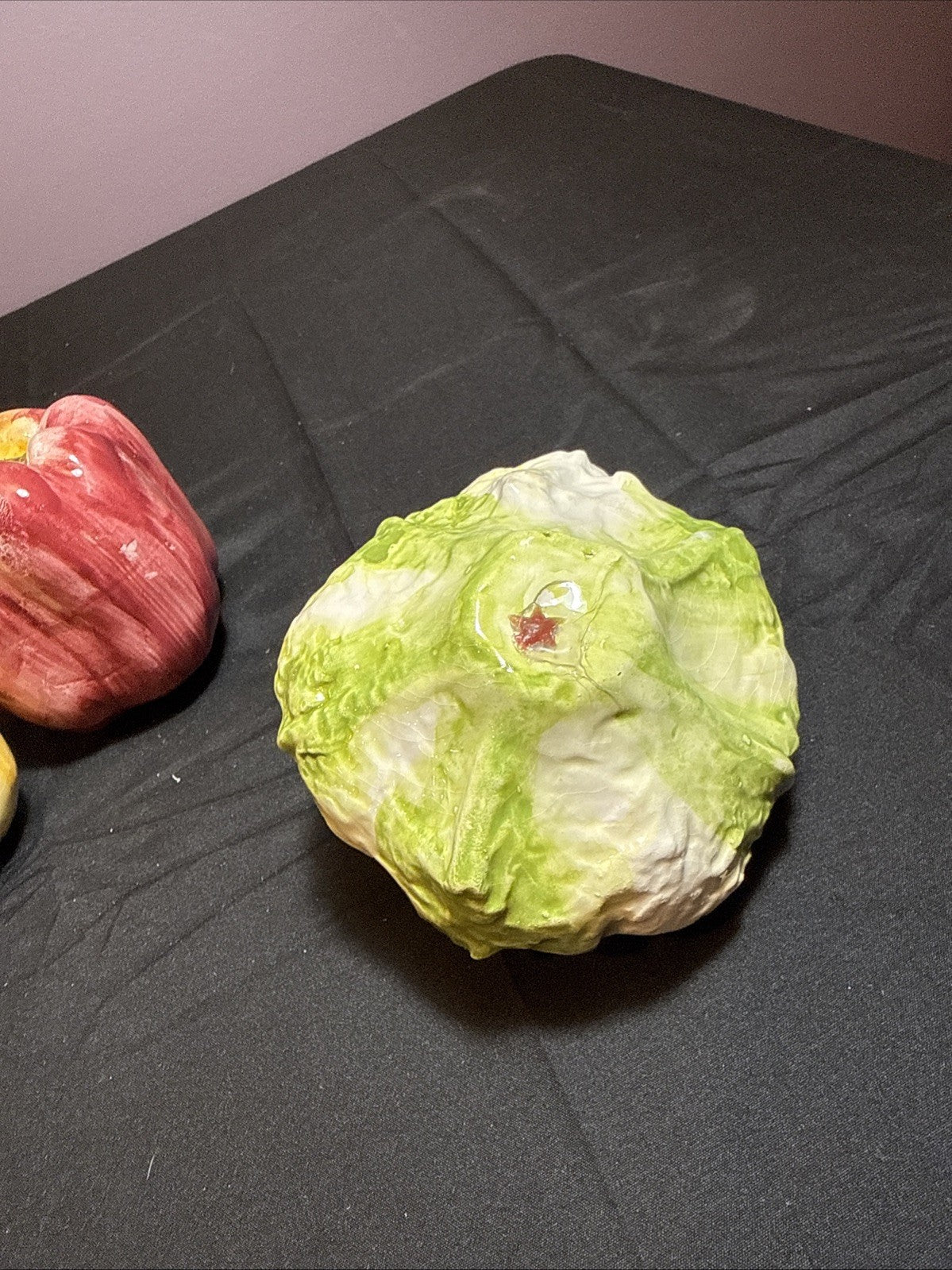 Vintage Ceramiche ABC Bassano vegetables Set Of 5, Garlic, Peppers, Cauliflower
