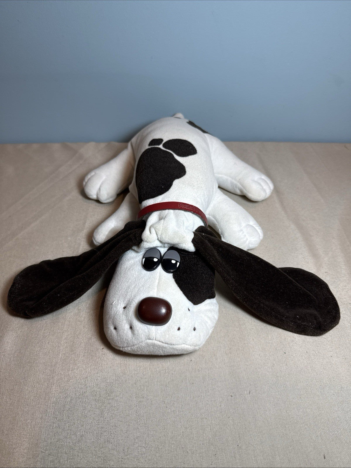 Vintage 1985 Tonka Pound Puppies White Brown 17 Inch Plush Stuffed Dog Toy Puppy