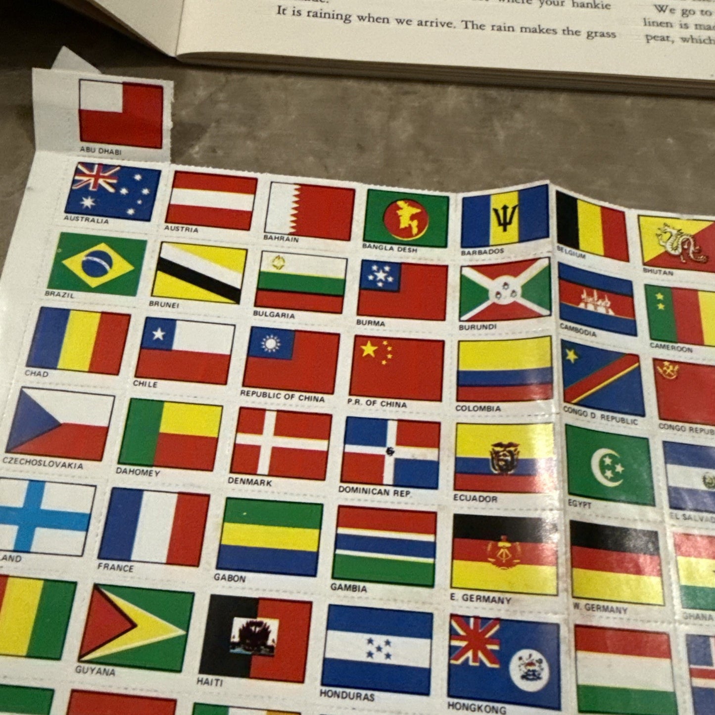 1952 Stamps and Flags of the World Stamp Book Extra Stamps Lot