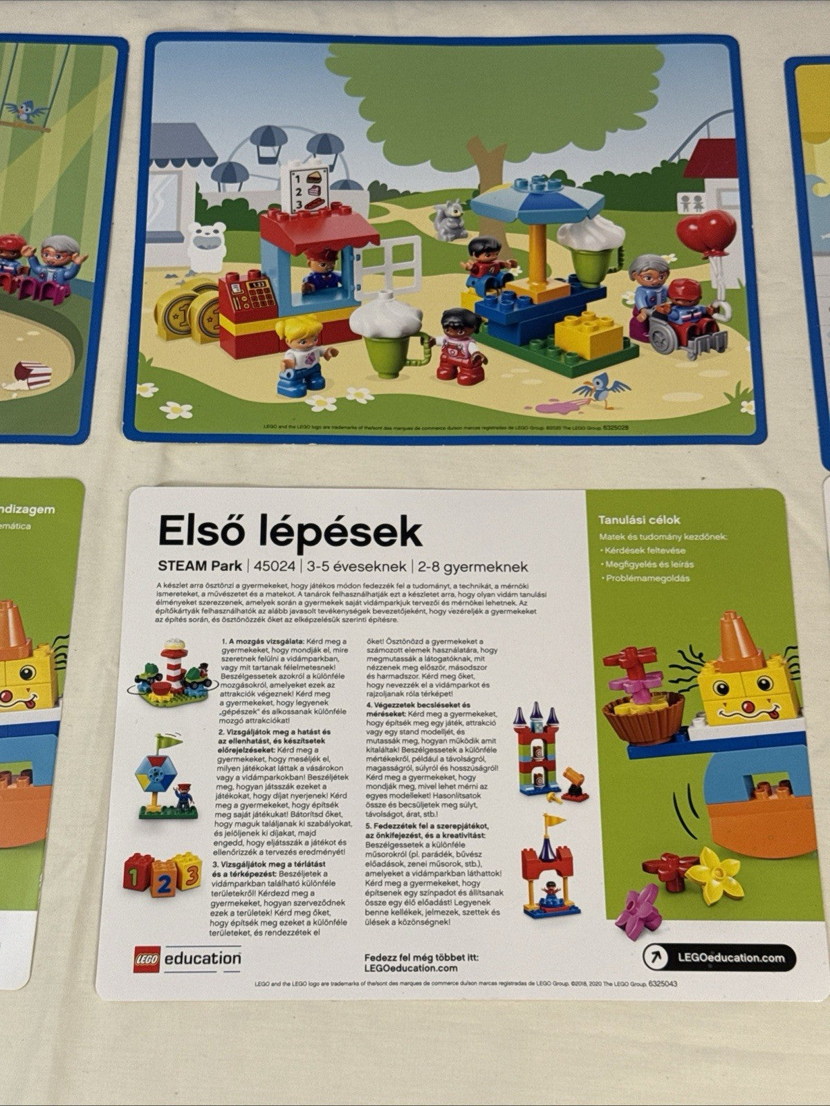 LEGO Education DUPLO STEAM Park 45024 Building Cards Replacement Instructions⁠