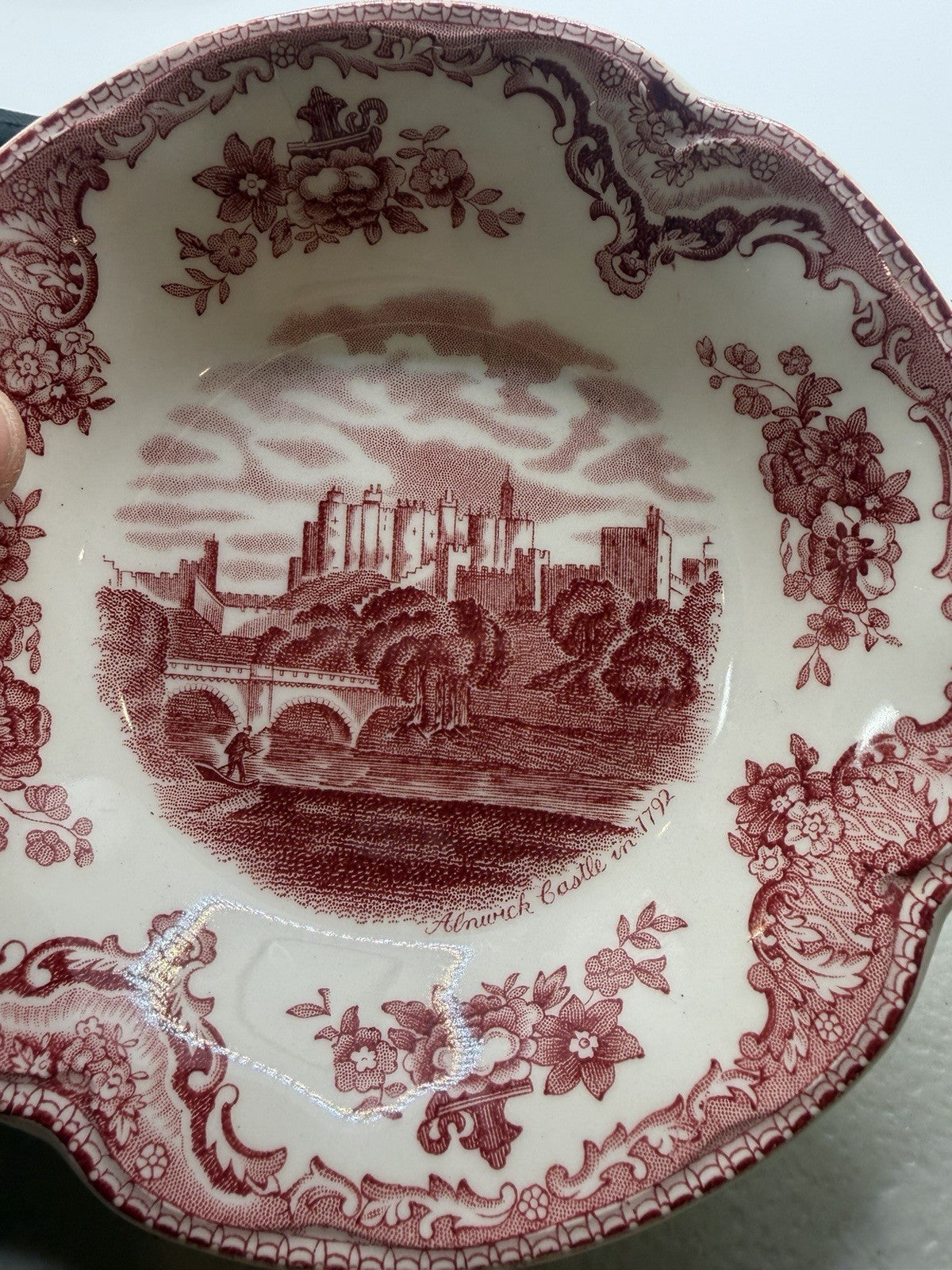 Johnson Brothers Old Britain Castles Red Oval Vegetable Bowl 2 Dessert Bowls
