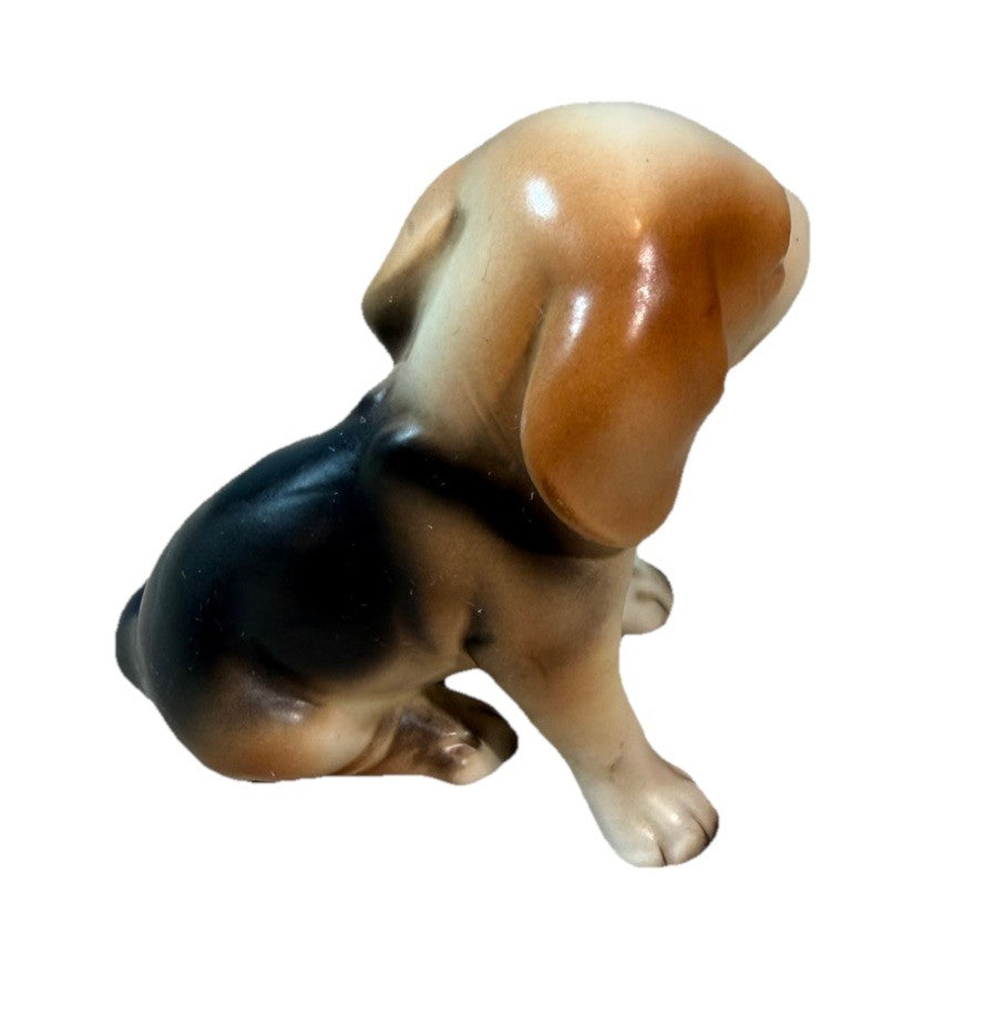 Vintage Inarco Porcelain Beagle Puppy Figurine E2074 Dog Statue 2.5”