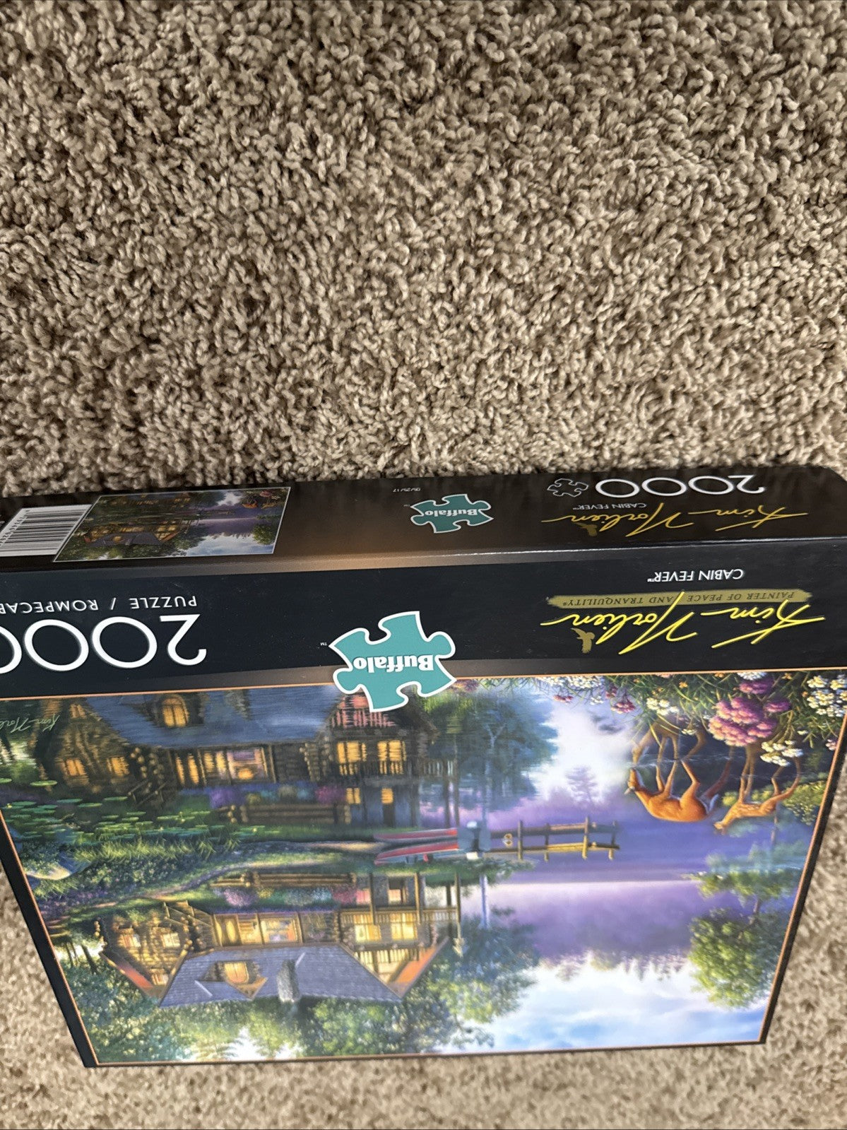 Buffalo Games 2000 Pc Puzzles Mountains on Fire Cabin Fever Kim Norlien Lot of 2