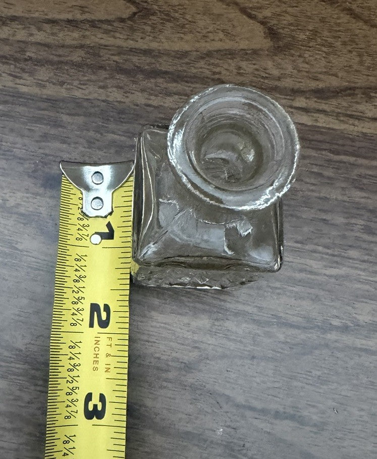 Vintage Czechoslovakian Diamond Quilted Glass Decanter Bottle