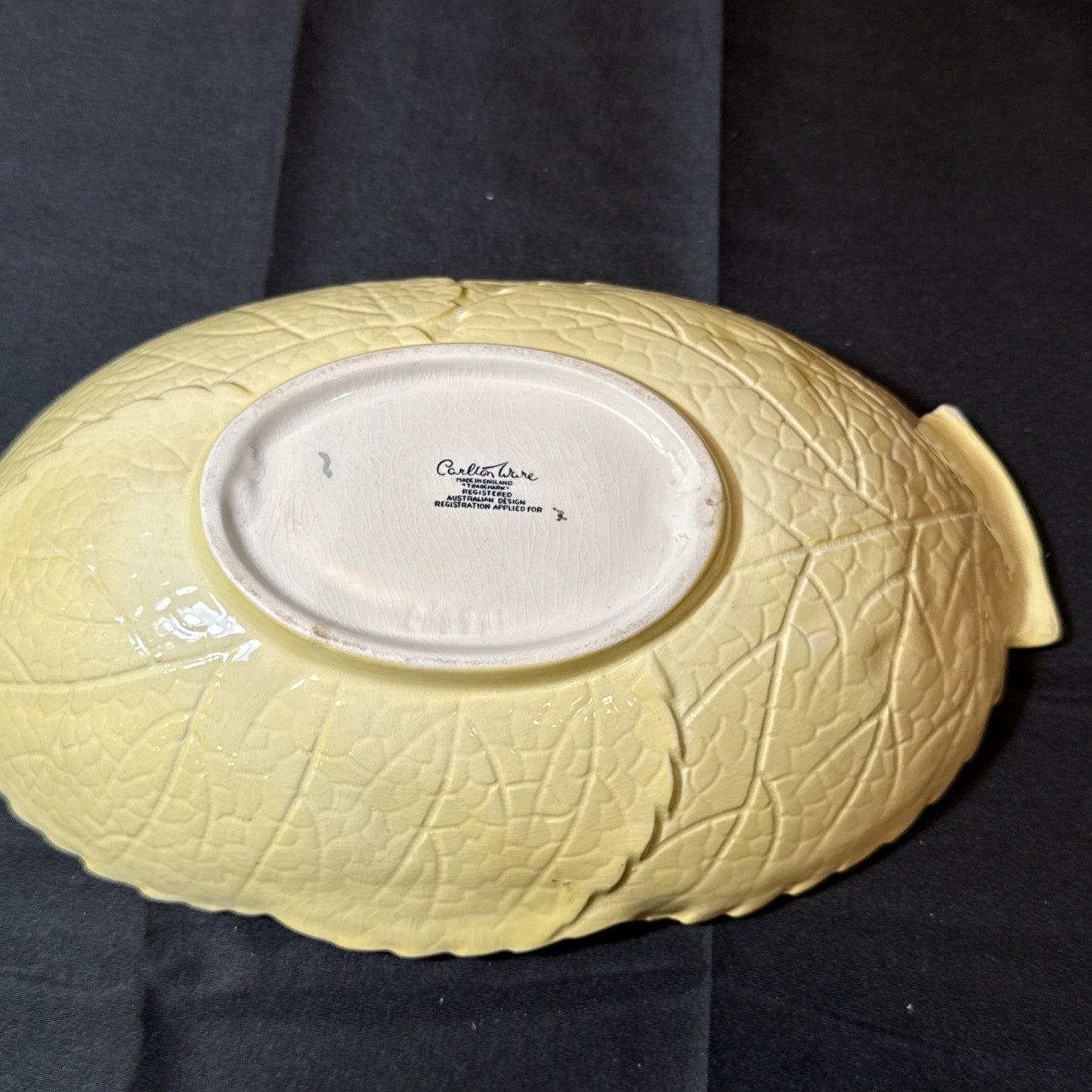 Vintage Carlton Ware Floral Cabbage Leaf Dish Made In England