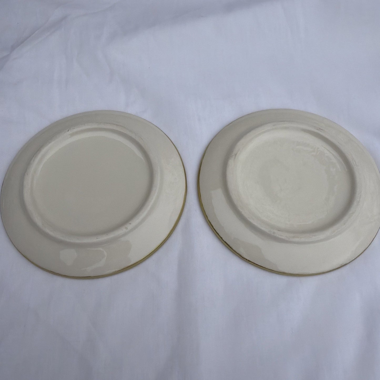 Nautical Ceramic Plates Set 2 Small Decorative Shell Ocean Theme 5.5"