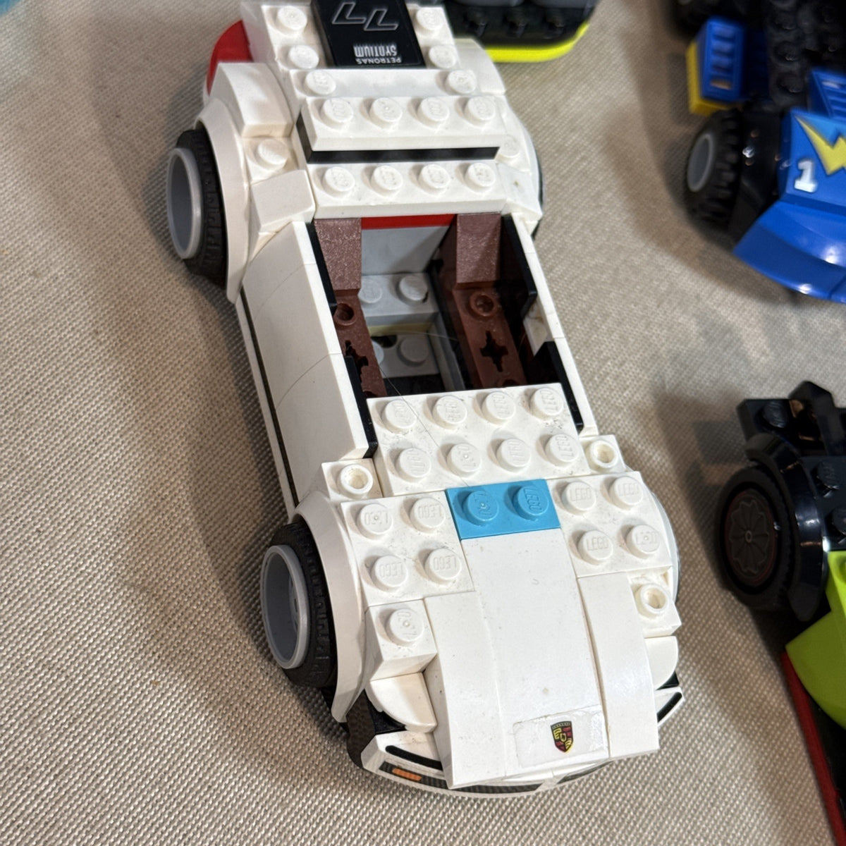 LEGO Race Car Parts Lot Incomplete Sets 7 Minifigures Vehicles Accessories Bulk