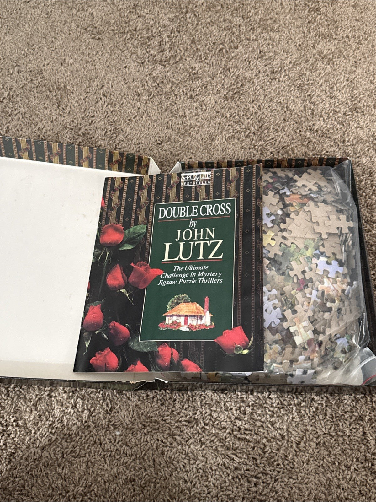 Vintage BePuzzled 1989 Double Cross By John Lutz Mystery Jigsaw Puzzle 1000 PC