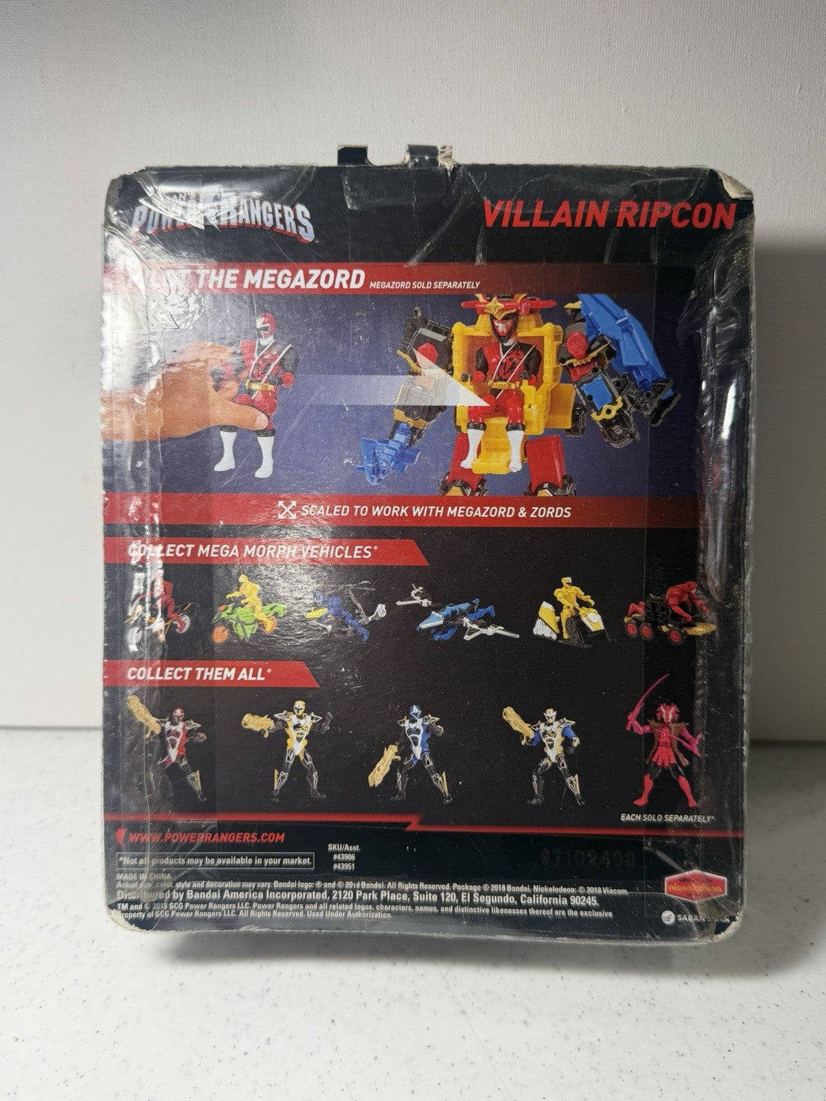 Power Rangers Super Ninja Steel Ripcon Action Figure Bandai New Sealed