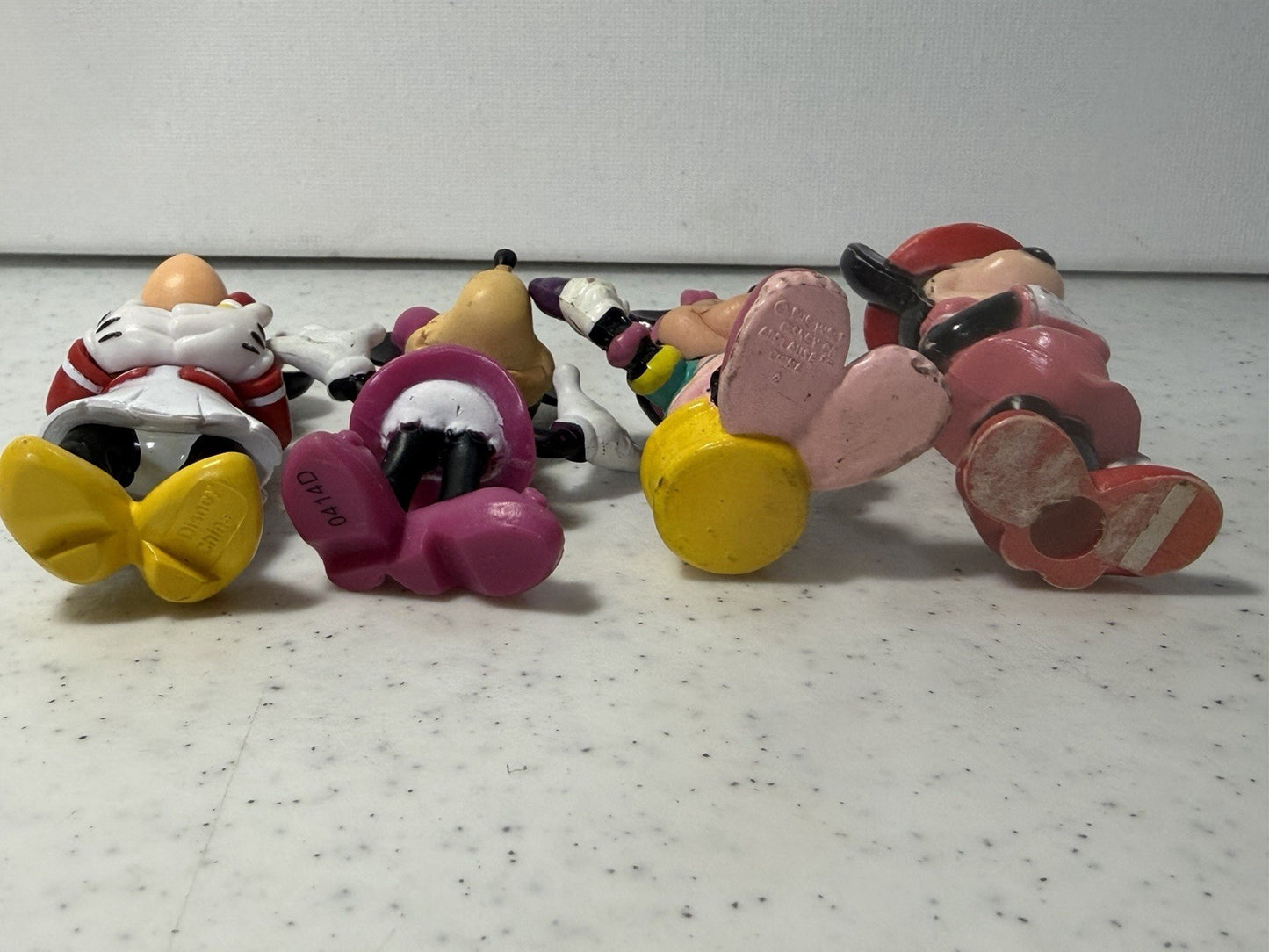 Disney Minnie Mouse Red Dress Figure Lot of 4 Vintage PVC Cake Topper Toy Set