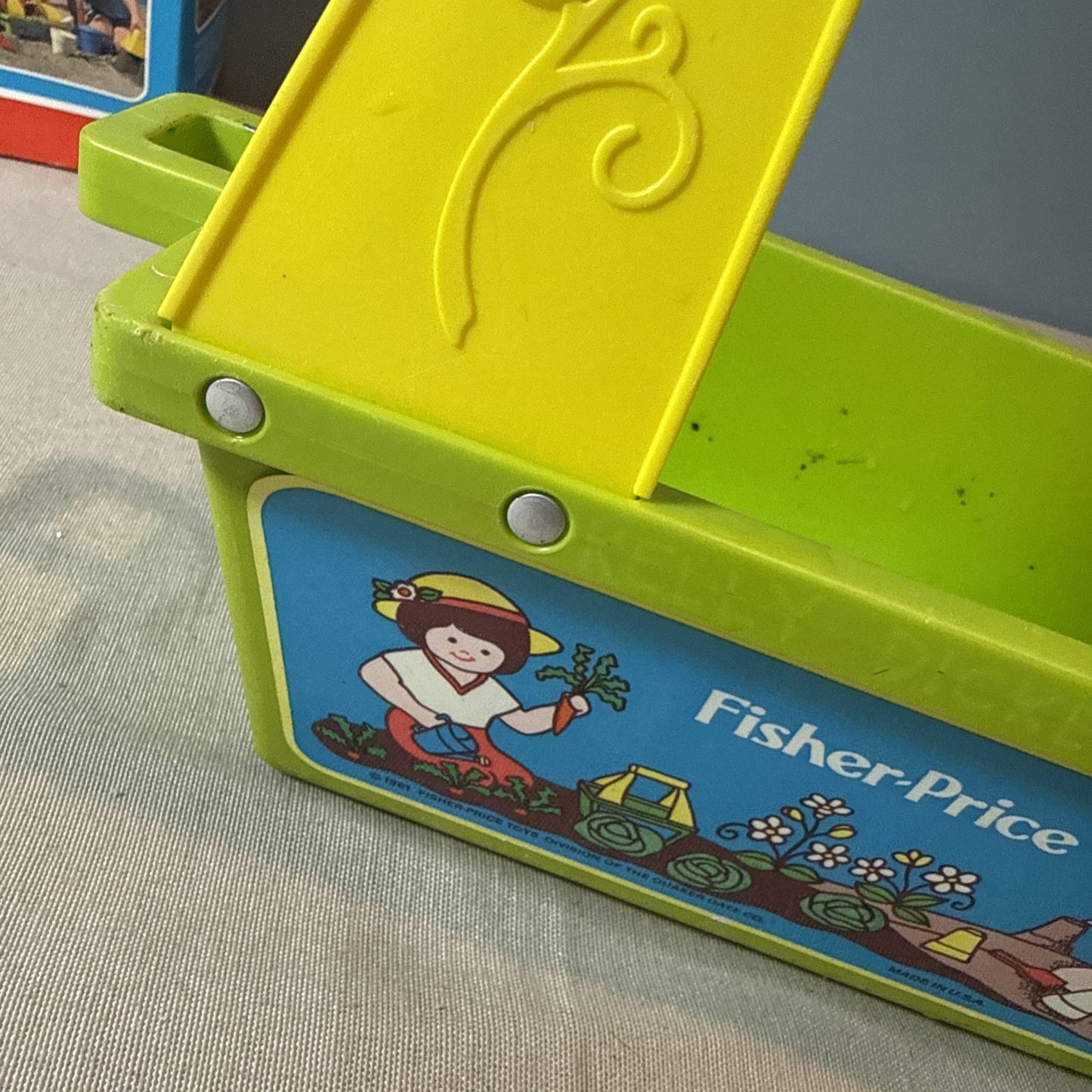 Vintage 1981 Fisher Price Garden Set 112 Playset Box Incomplete Replacement Part
