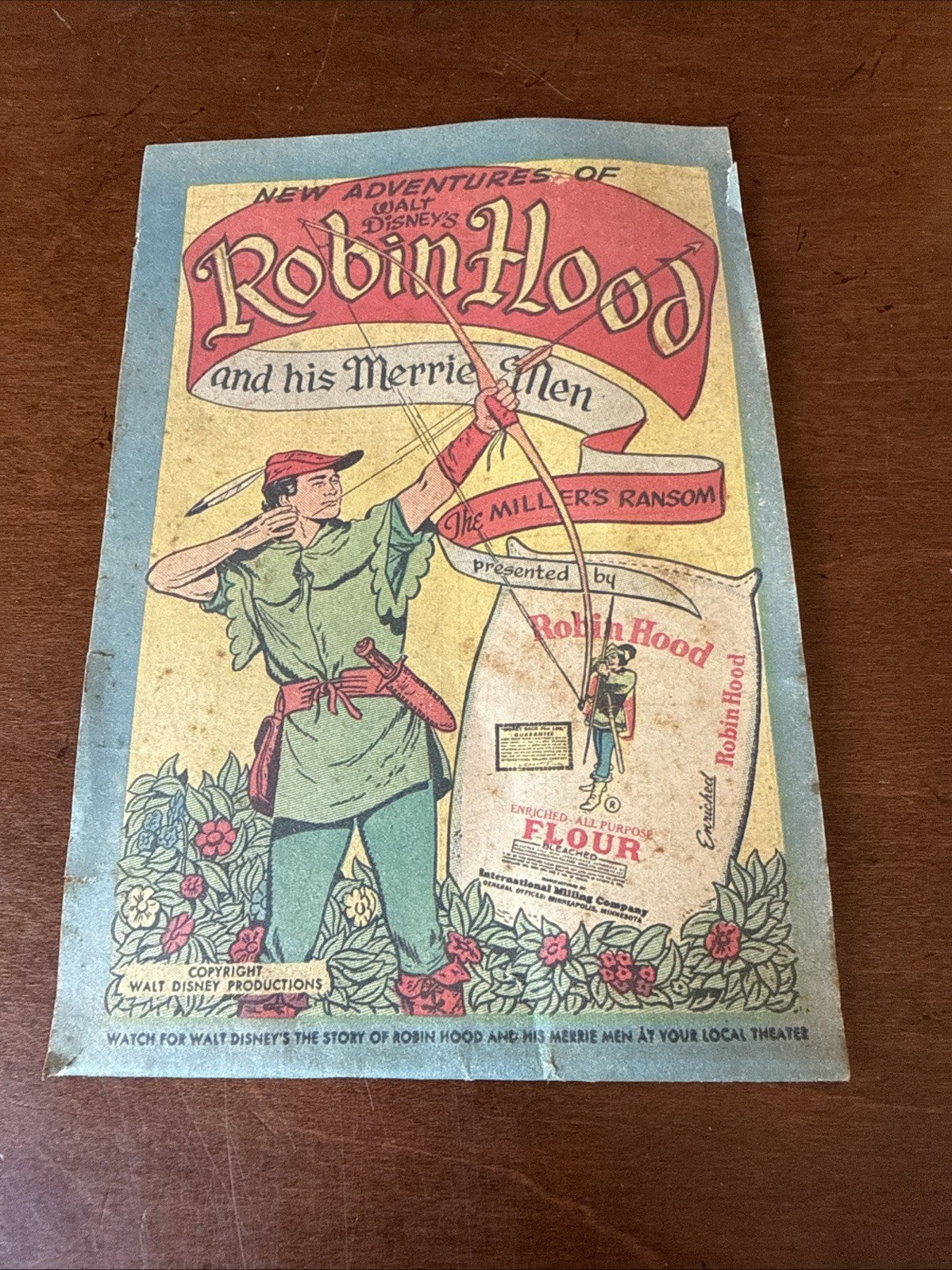 Vintage Walt Disney Robin Hood and His Merrie Men Comic Book
