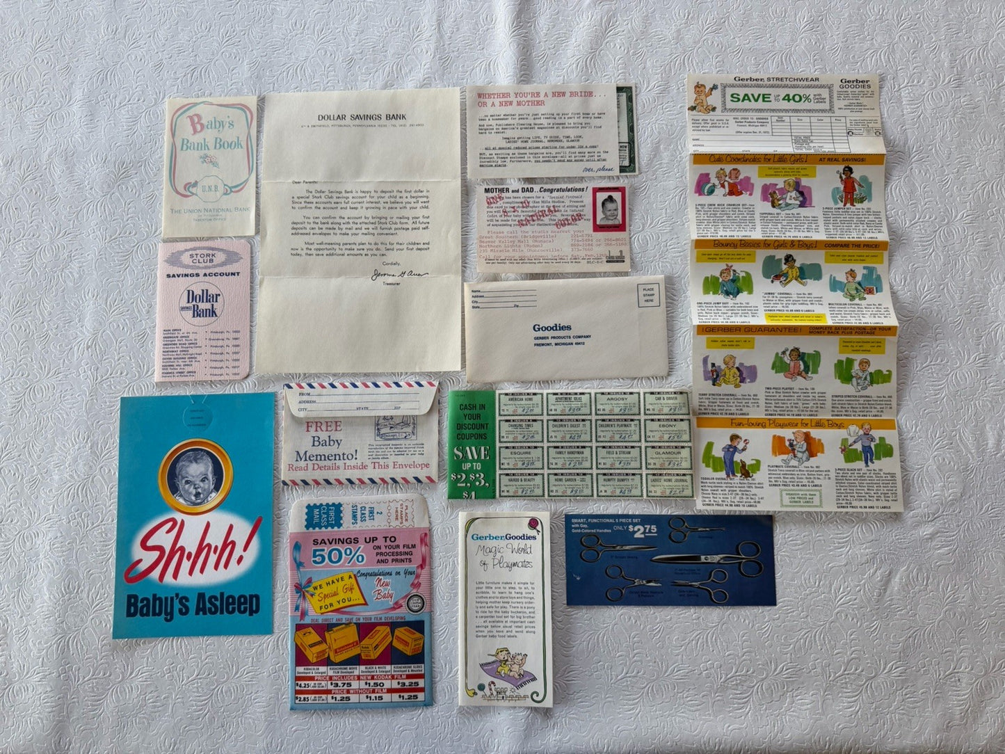 Vintage 1971 New Baby Welcome Packet Gerber Advertising Ephemera Parent Lot