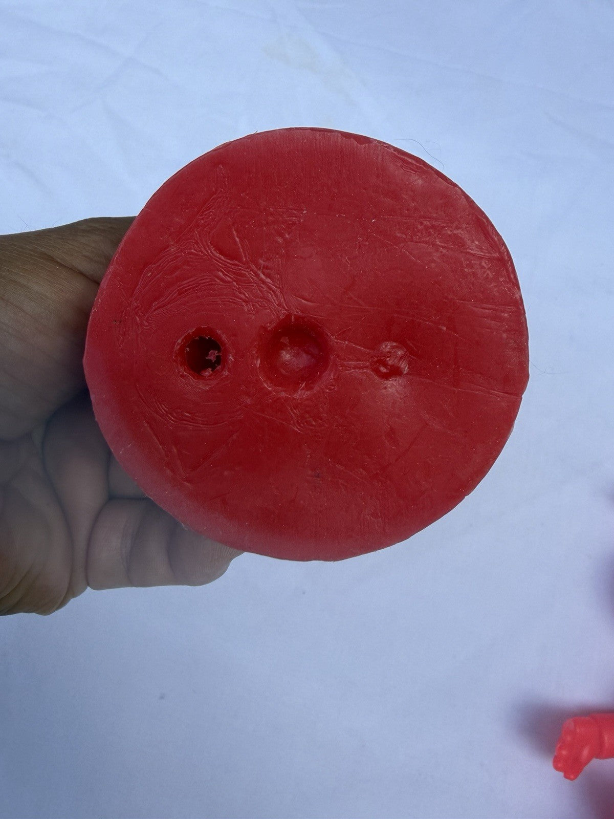 Vintage 1971 Disney Mold A Rama Pluto Figure Red Plastic Marx Donald Duck Mold