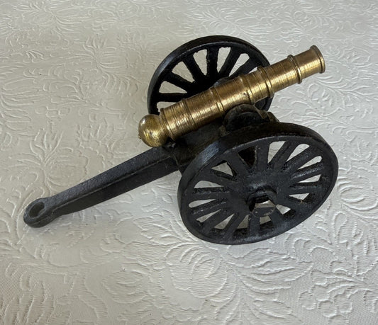 Cast Iron Brass Civil War Cannon Replica With Moving Parts Made In USA