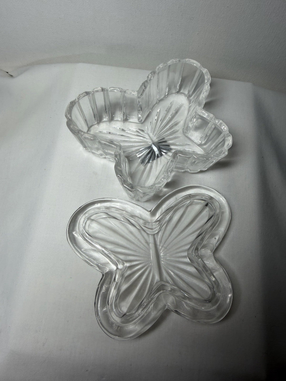 Colony Lead Crystal Butterfly Trinket Box 24% Crystal 4"
