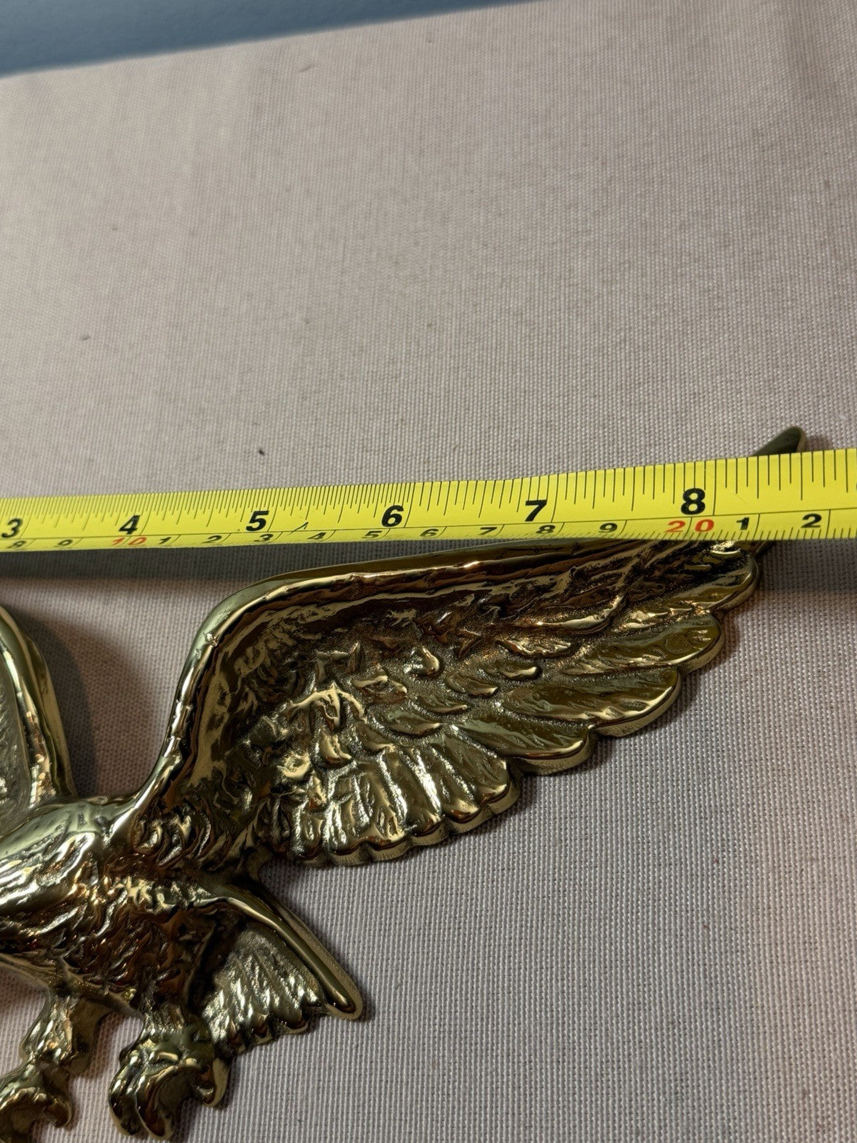 Vintage Solid Brass Eagle Wall Plaque Virginia Metalcrafters Bicentennial 1776