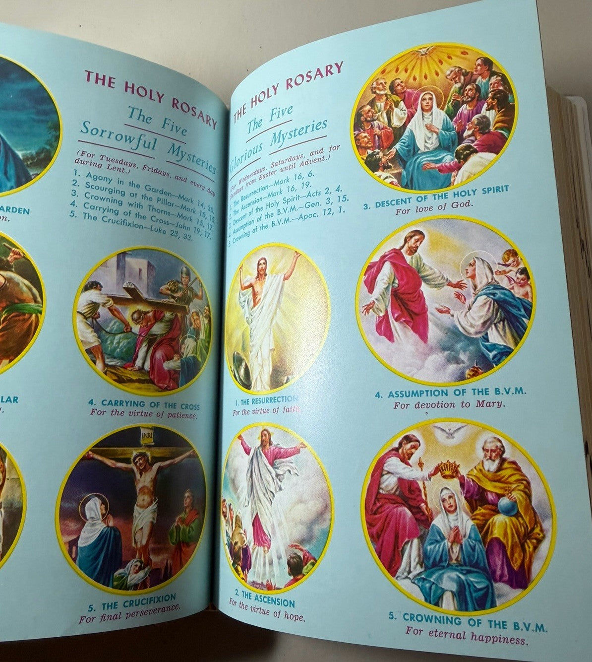 Vintage 1970 St Joseph Medium Size New American Bible White Gold Trim Catholic