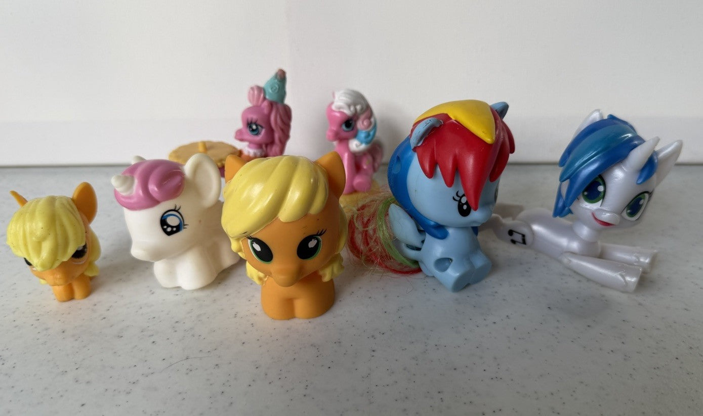 My Little Pony G4 Mini Figure Lot DJ Pon 3 Rainbow Dash Applejack Mixed
