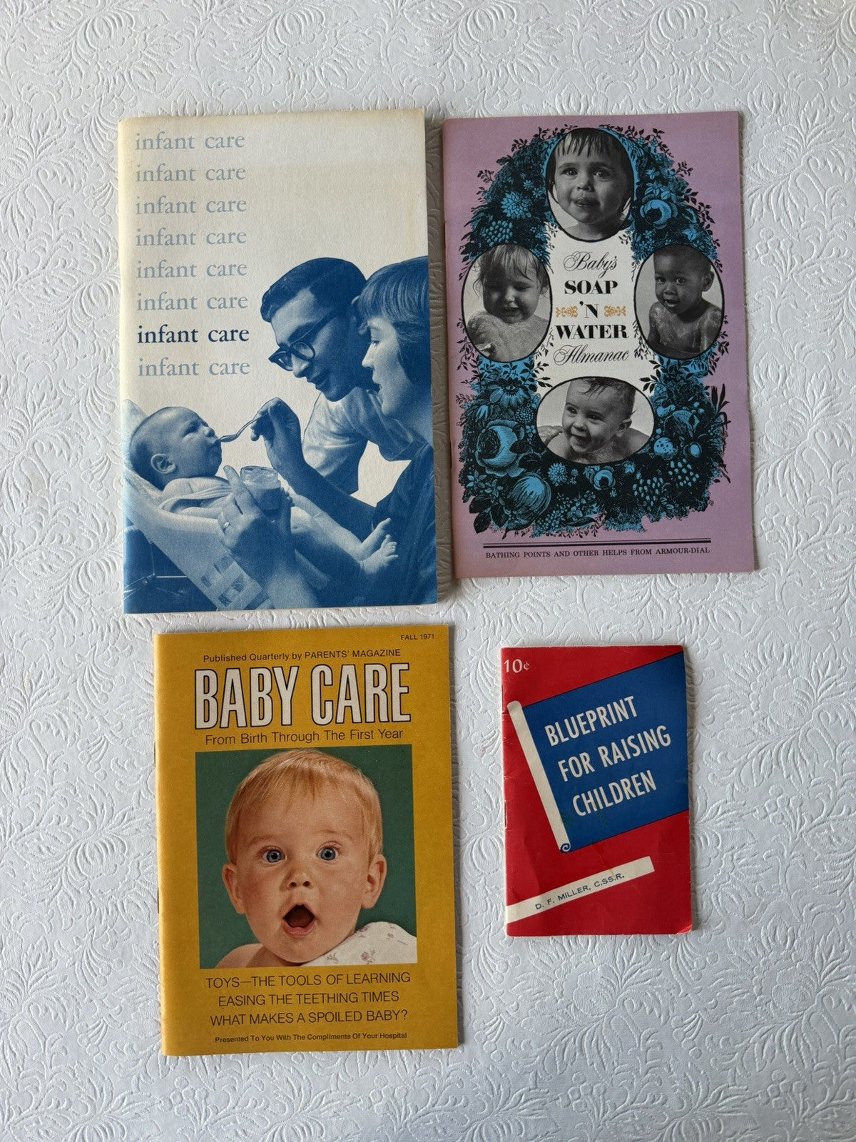 Vintage Baby Care Booklet Lot Parents Magazine Infant Care Guides 1958-1971