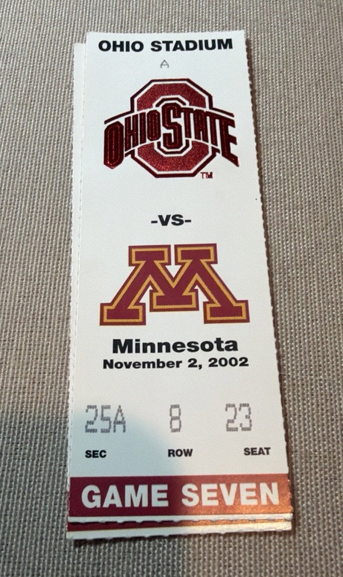 2002 Ohio State Ticket Stub Lot Tressel Undefeated Season Penn State TTUN
