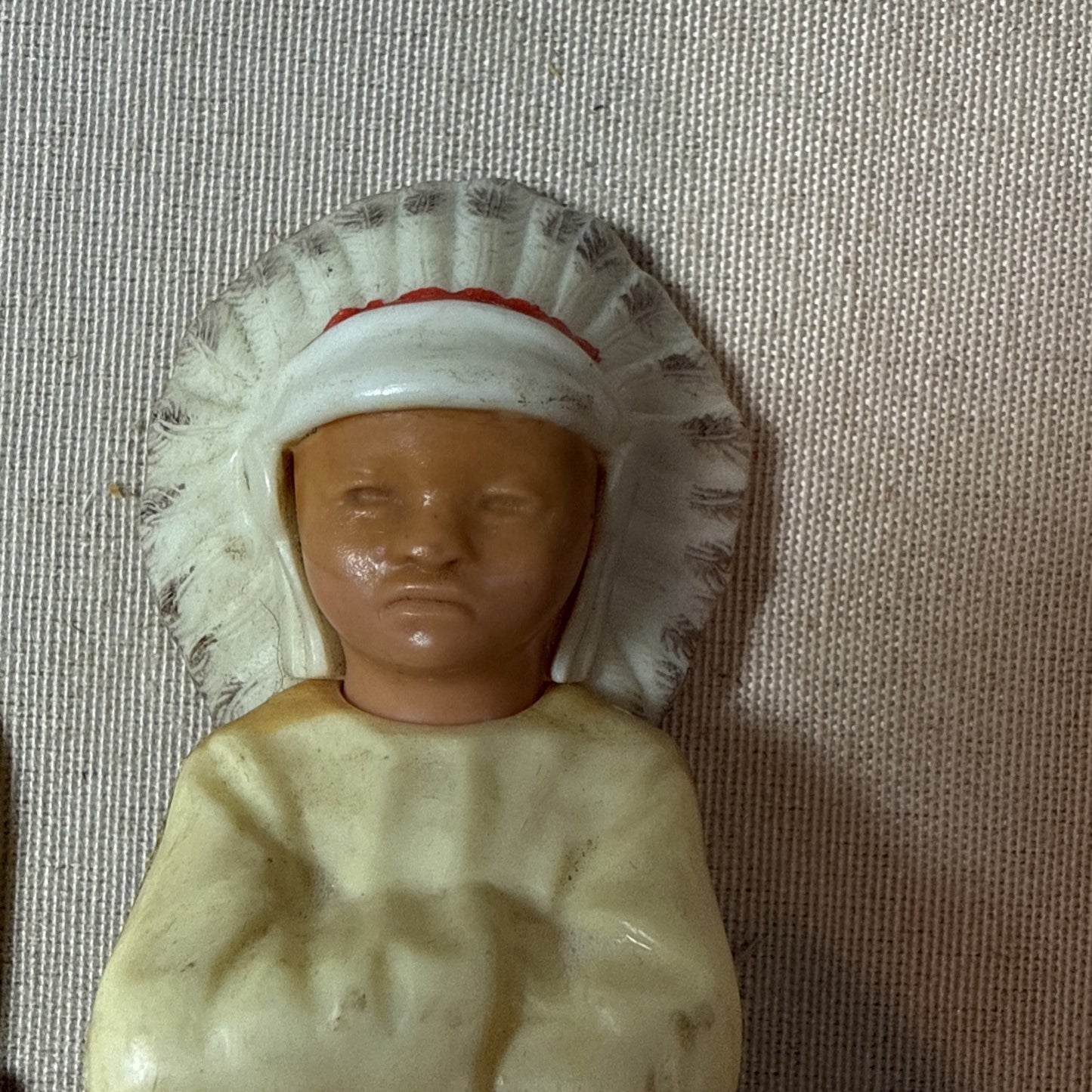 Vintage Native American Style Plastic Figurines Lot of 3 Celluloid Western
