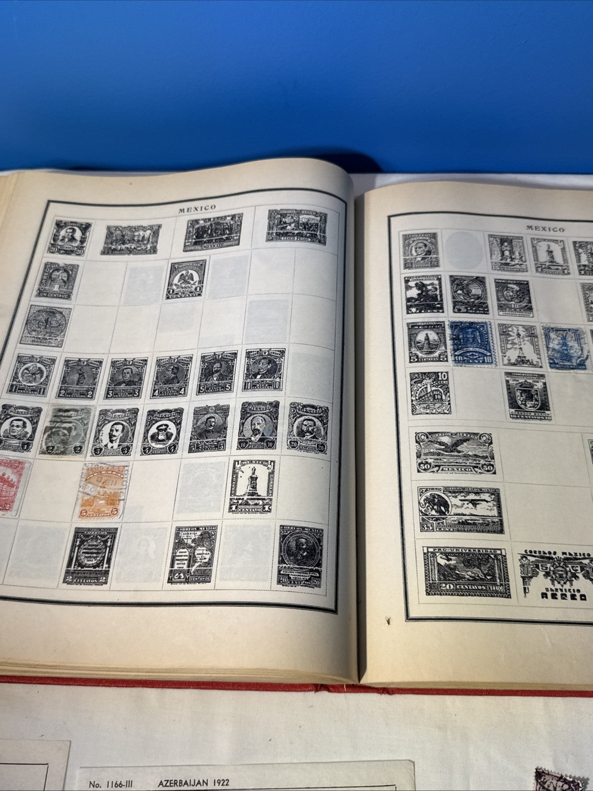 Modern Postage Stamp Album US World Stamps 1940s Collection Plus Loose Stamps