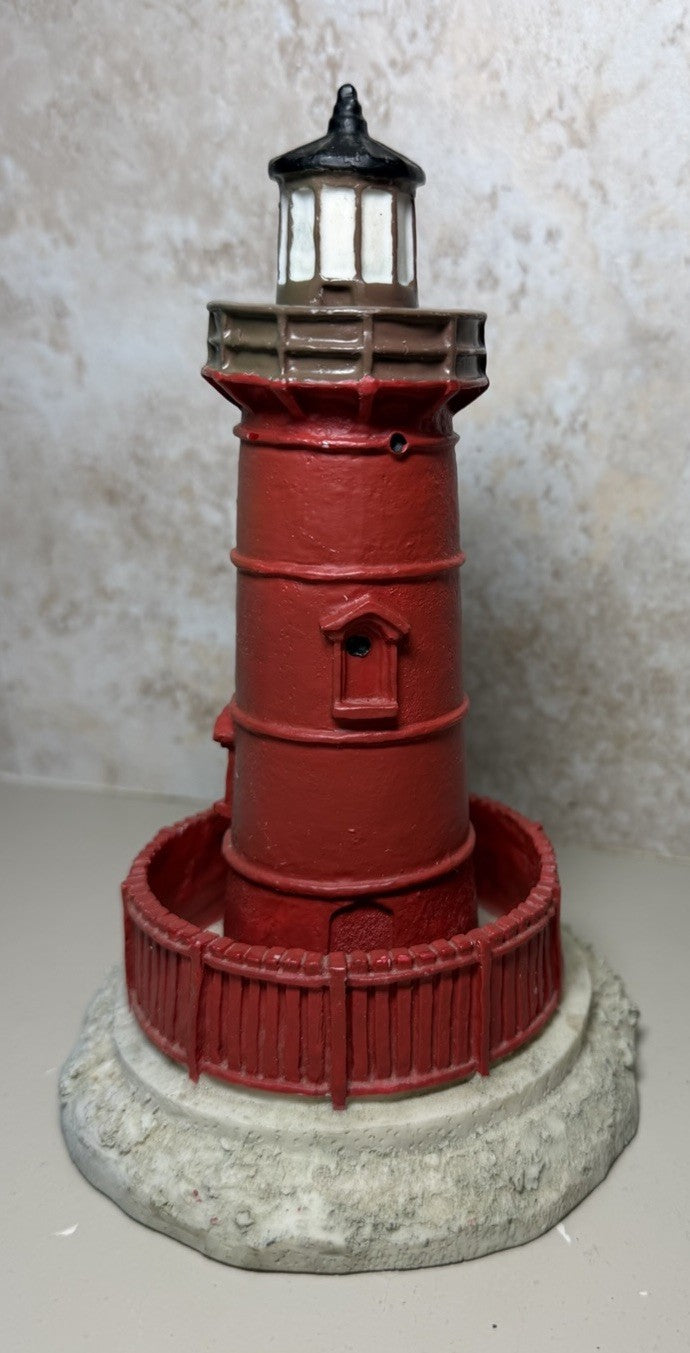 Scaasis Originals Inc Red Lighthouse Figurine Handcrafted Coastal Statue 6.5"
