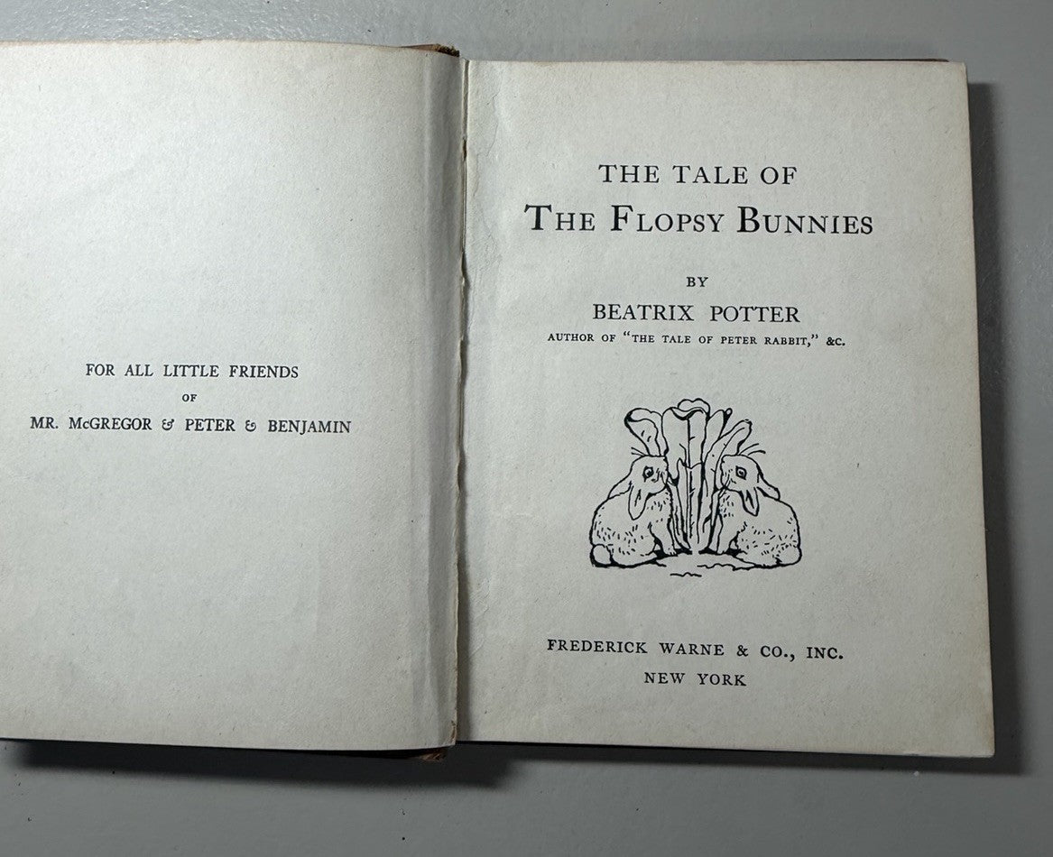 Vintage Beatrix Potter Books Frederick Warne Peter Rabbit Flopsy Bunnies Lot 4