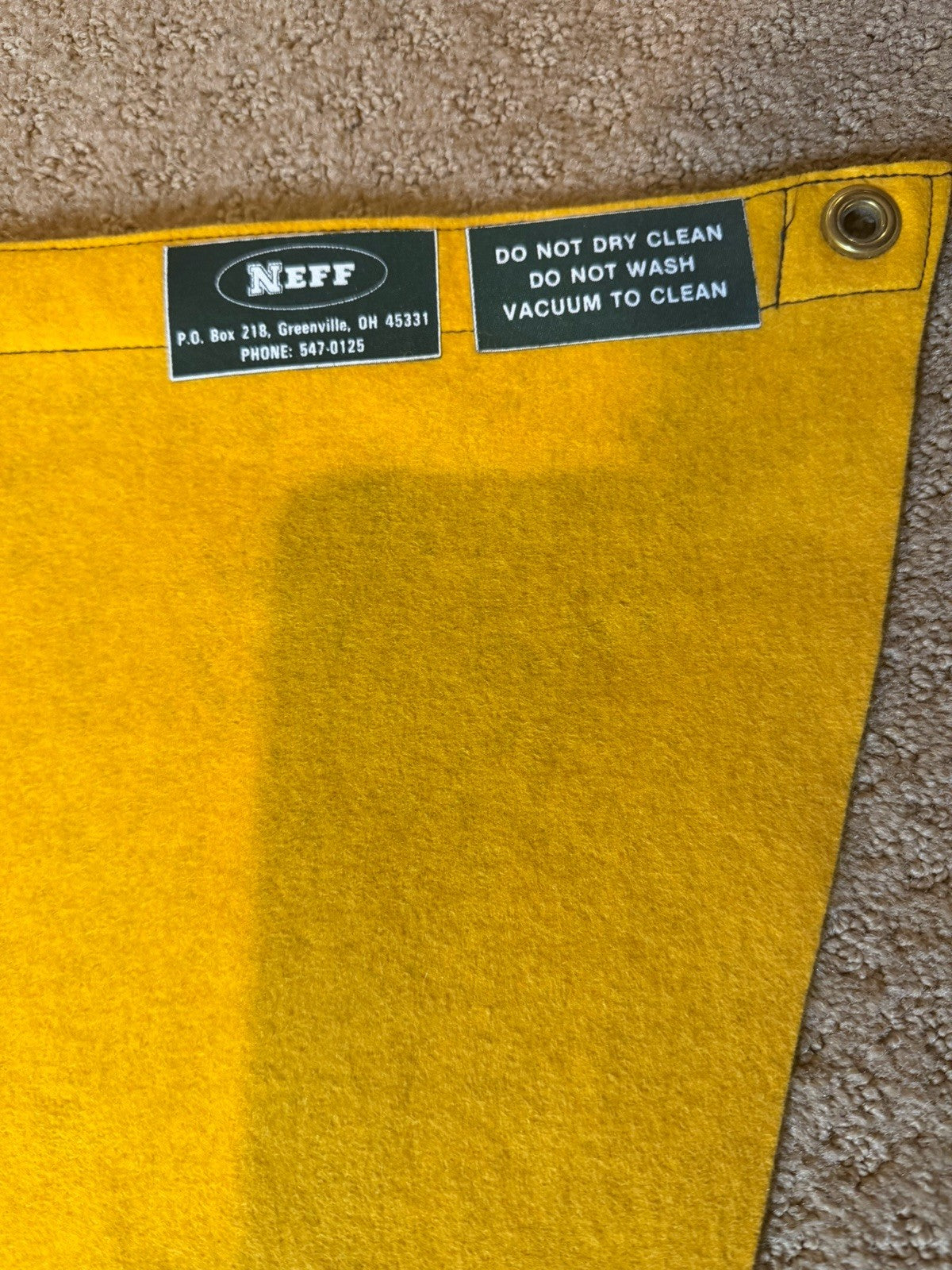 Vintage Meadowdale High School Felt Pennant Yellow Blue Neff Athletic Large 71"