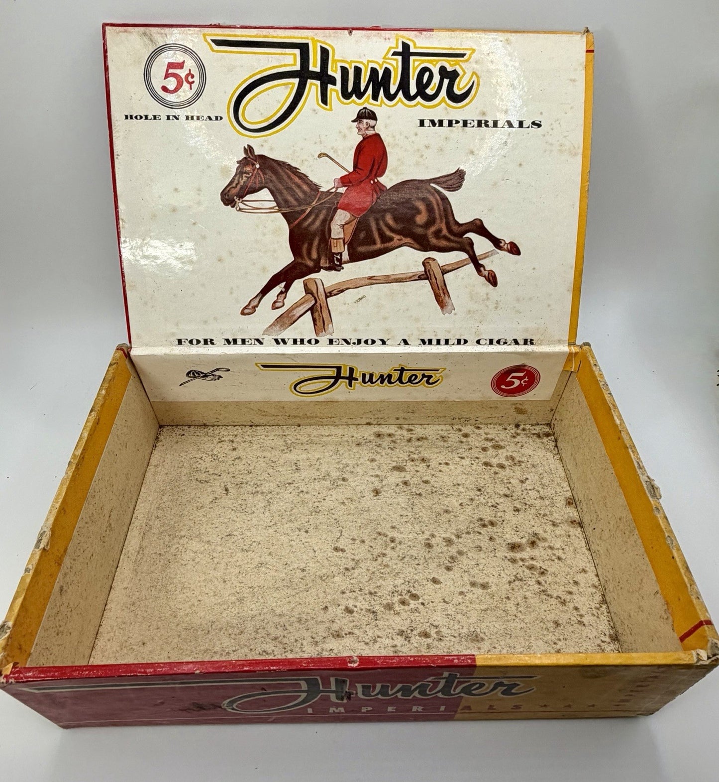 Hunter Cigar Box Vintage Jno H Swisher & Son Inc Factory 628 Alabama