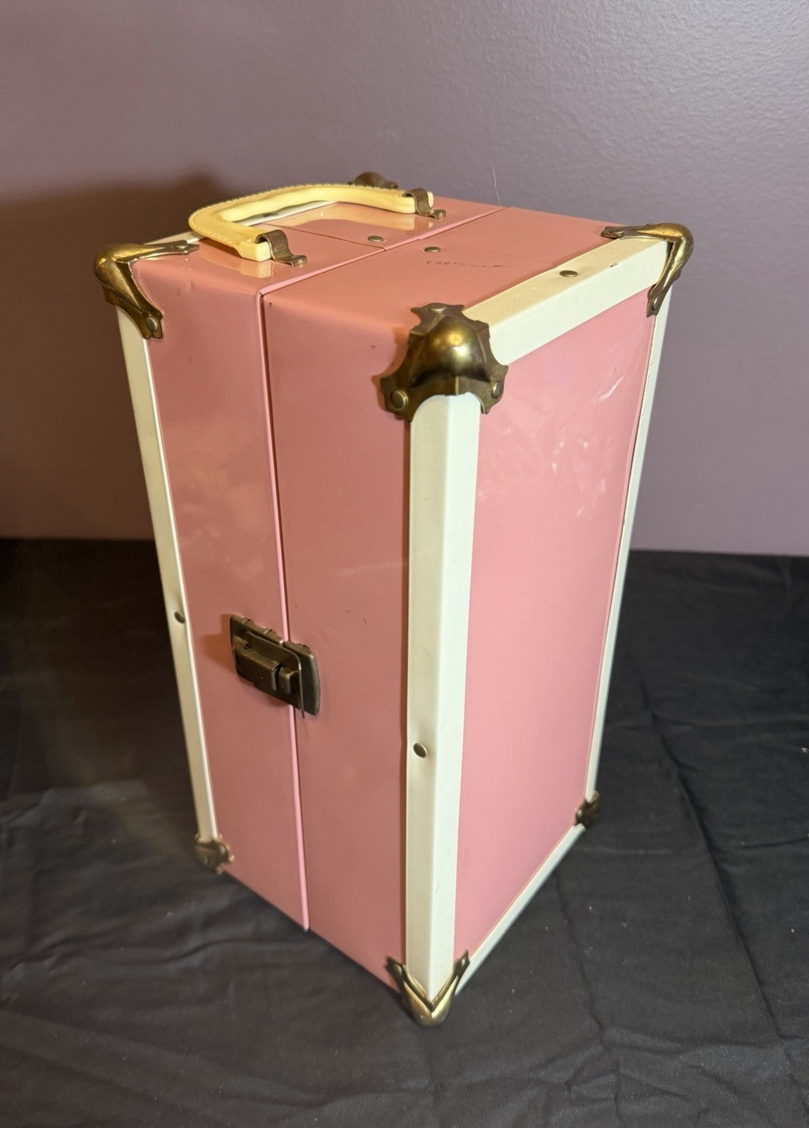 Vintage 1969 Horseman Doll  Pink Doll Steamer Trunk and Vintage Doll Clothes